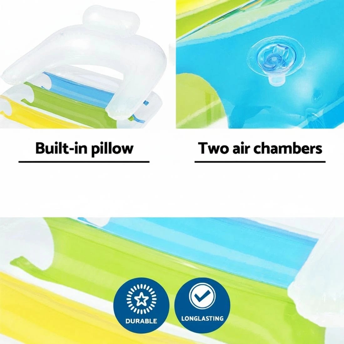 5 Bestway Pool Float Inflatable Lounge Seat Pillow Bed - Multi, 5 of 5