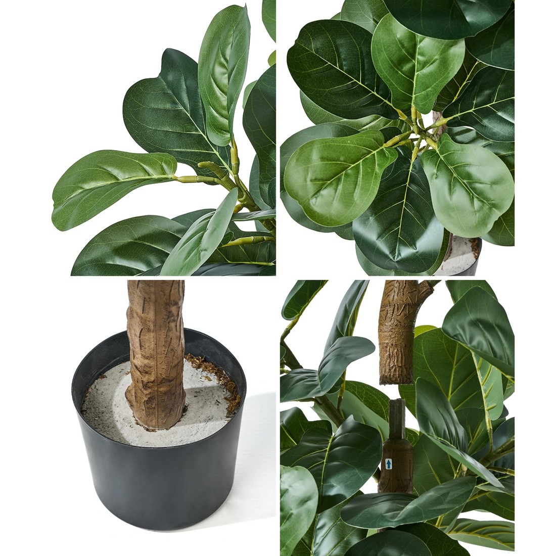 5 Livsip 180cm Artificial Fiddle Leaf Fig Tree - Green, 5 of 10