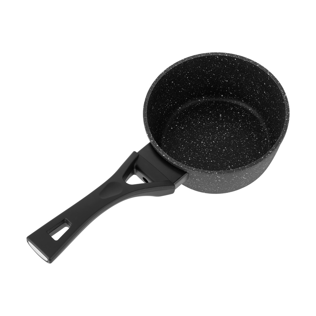 4 16cm Stone Blast Heavy Gauge Saucepan - Black, 4 of 6