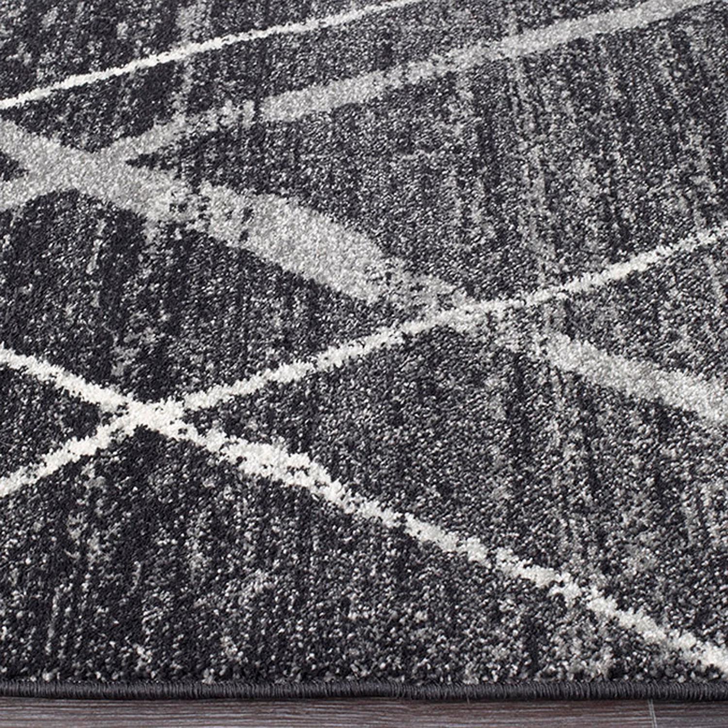 3 Common Ground Rugs Bluebay 452 300x80cm - Medium Runner Power Loomed Pet Friendly Rug - Charcoal, 3 of 6