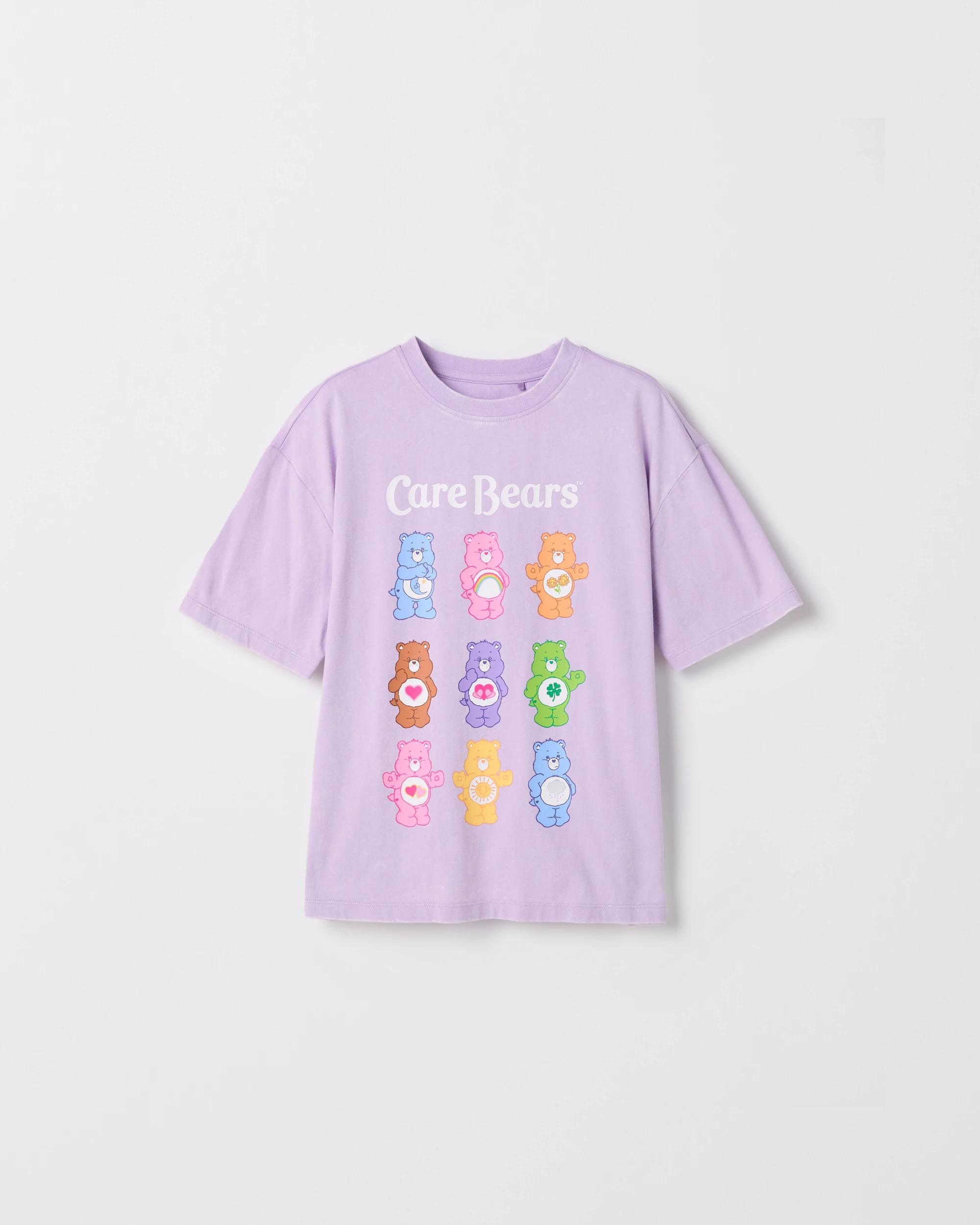 1 Care Bears Australian Cotton Oversized T-Shirt PURPLE WASH, 1 of 1