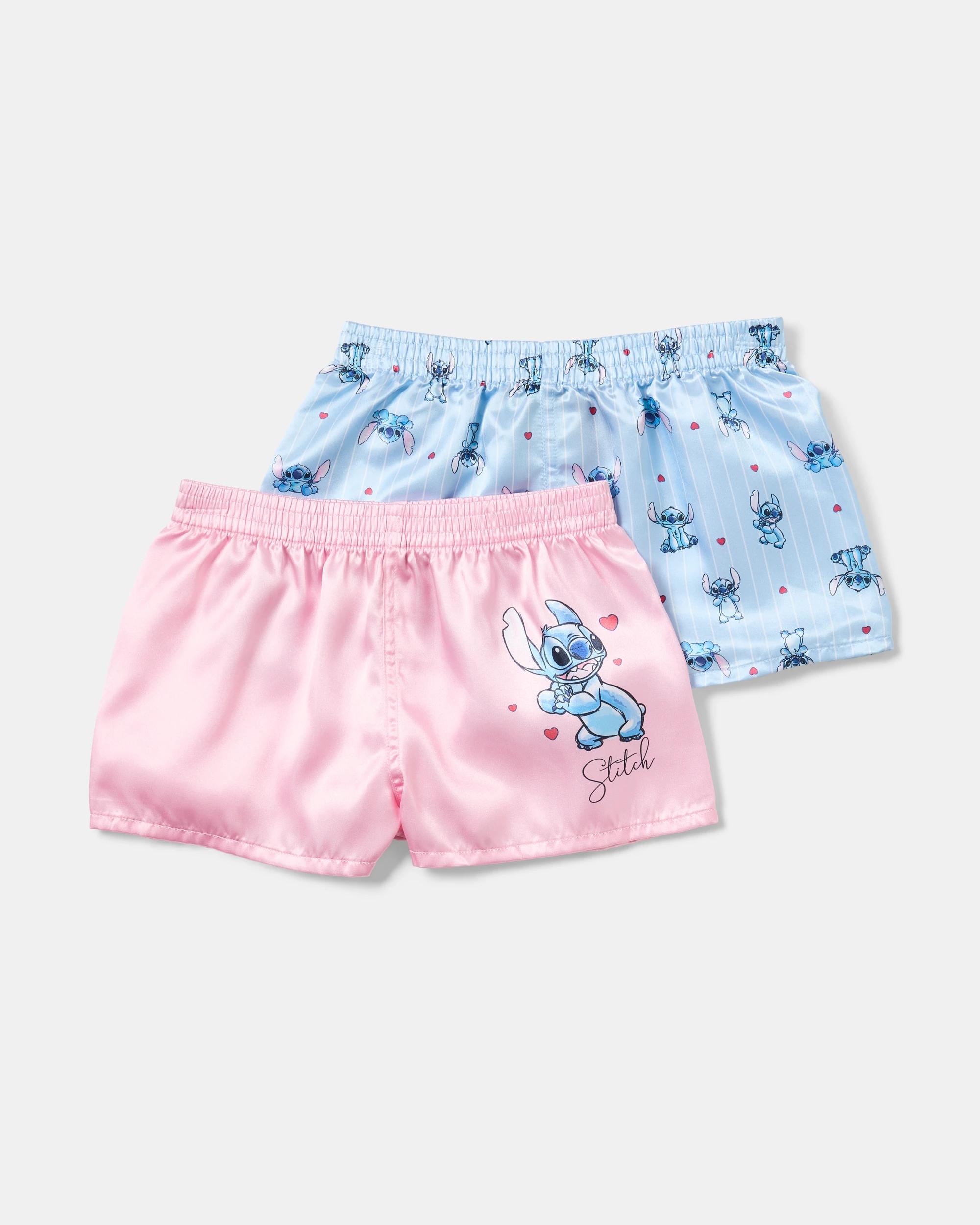 1 2 Pack Disney Lilo & Stitch License Satin Boxers Stitch, 1 of 4
