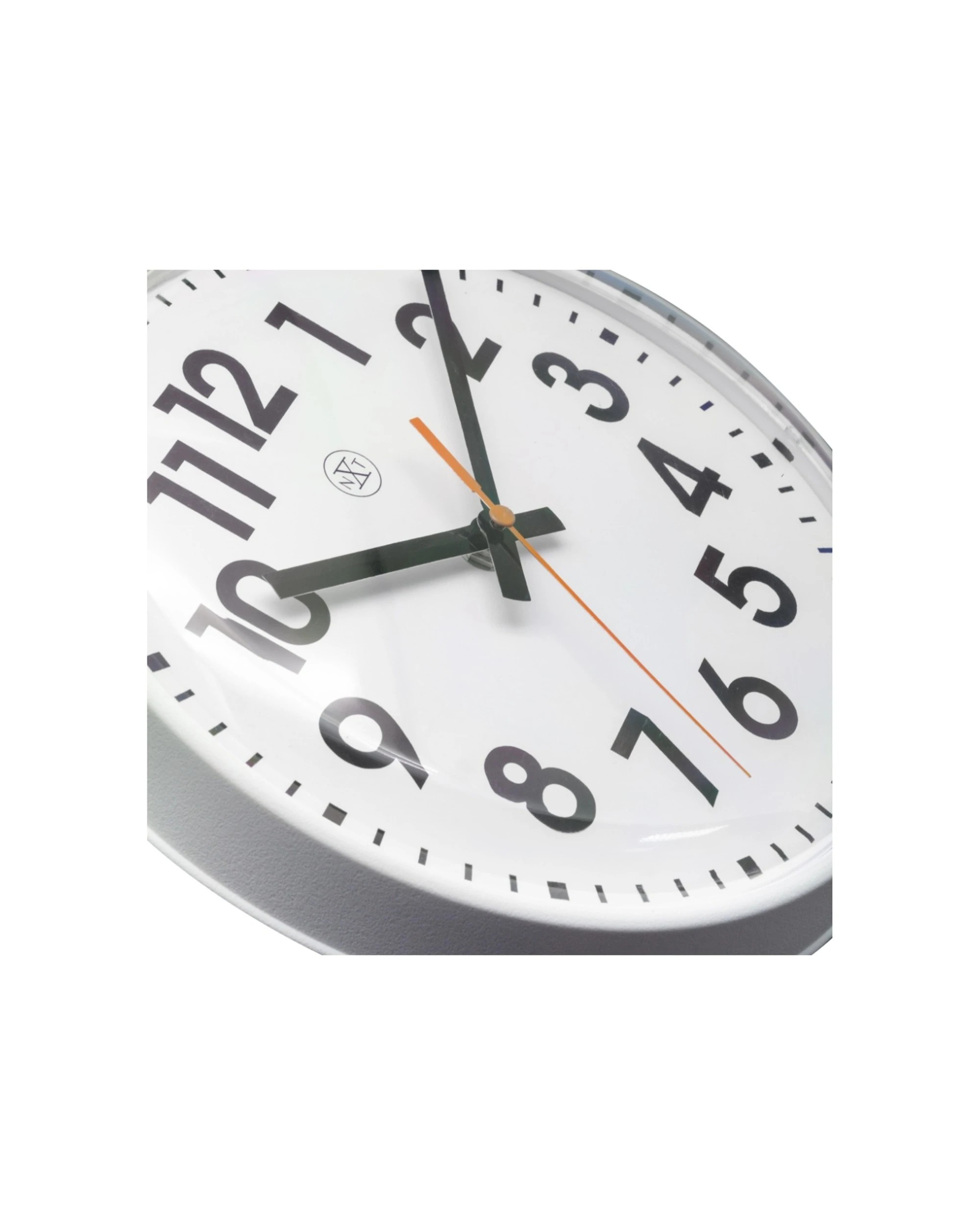 3 NeXtime Peter 36cm Silent Movement Wall Clock Minimalist Plastic Cover - White, 3 of 8