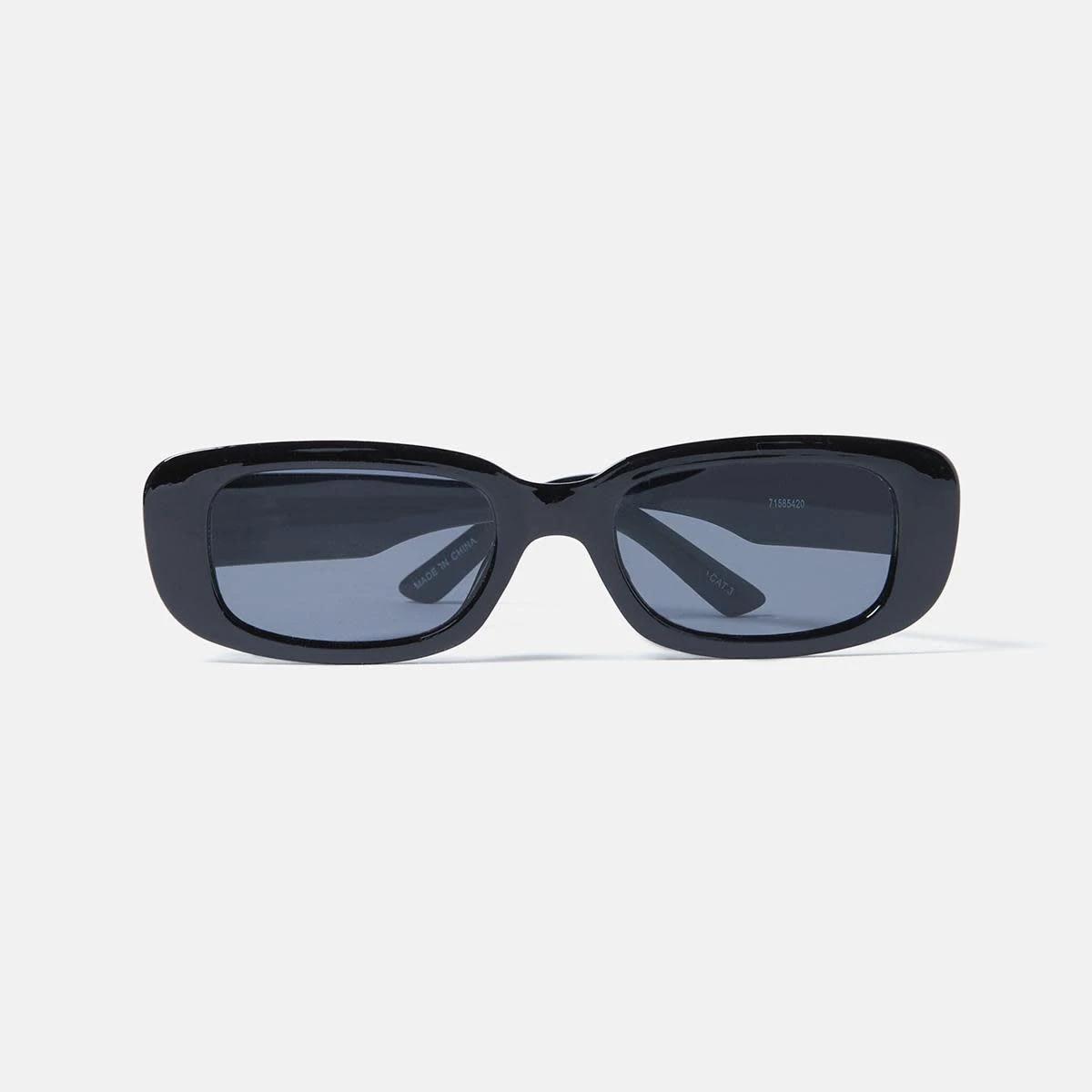 1 Rectangle Classic Sunglasses Black, 1 of 6