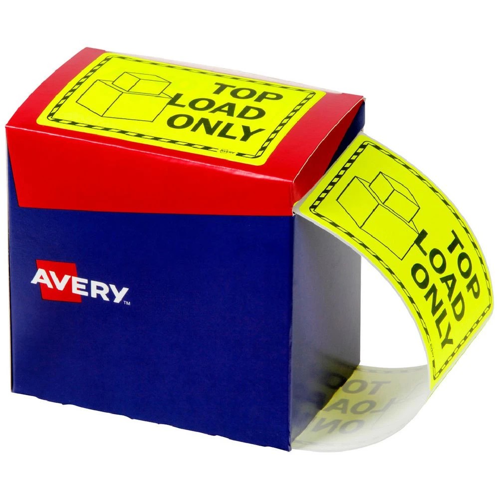 1 Avery 75 x 99.6mm Top Load Only Labels Fluoro Yellow, 1 of 3