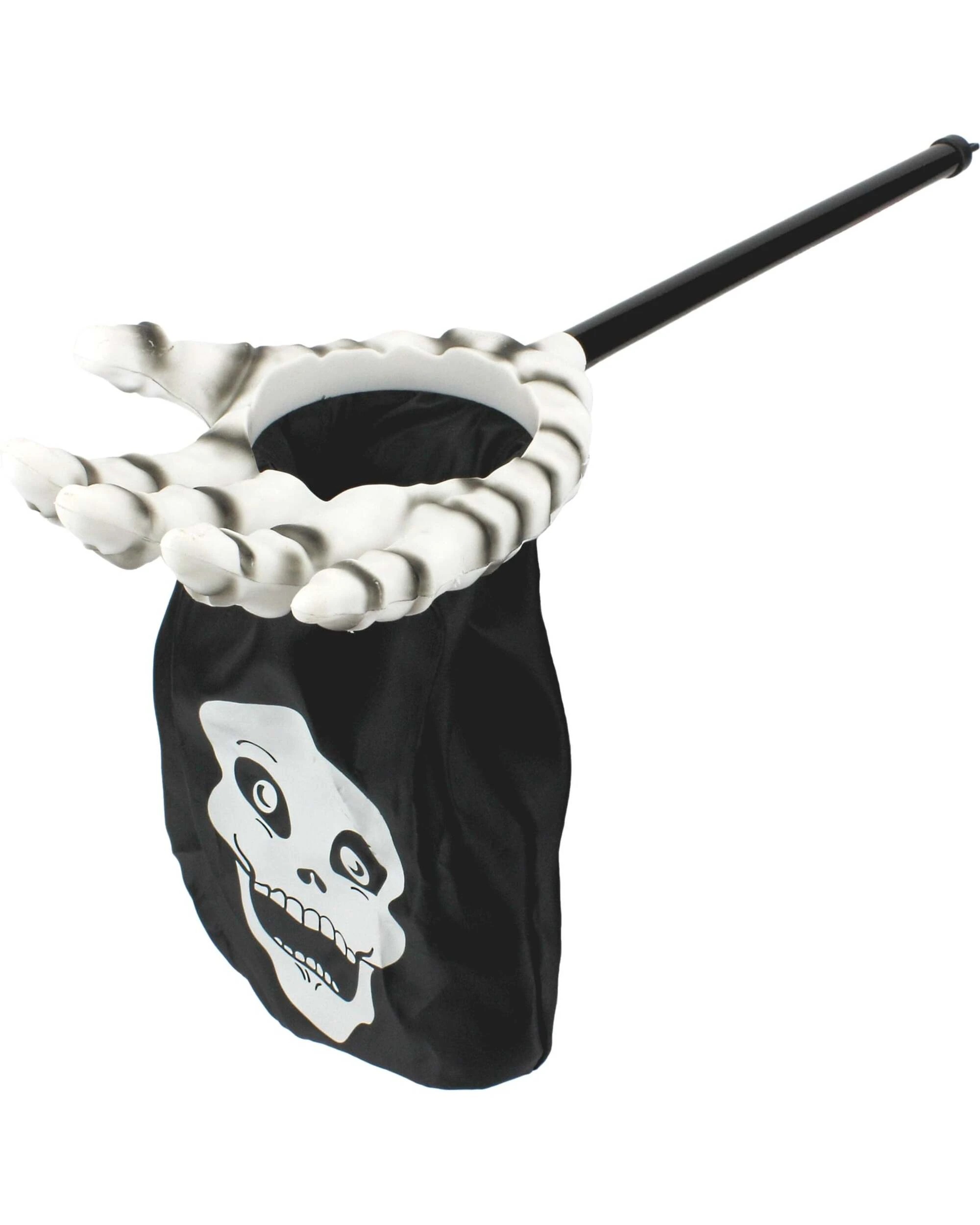 1 JD Party Skeleton Hand Trick or Treat Loot Scoop Bag - Black, 1 of 1