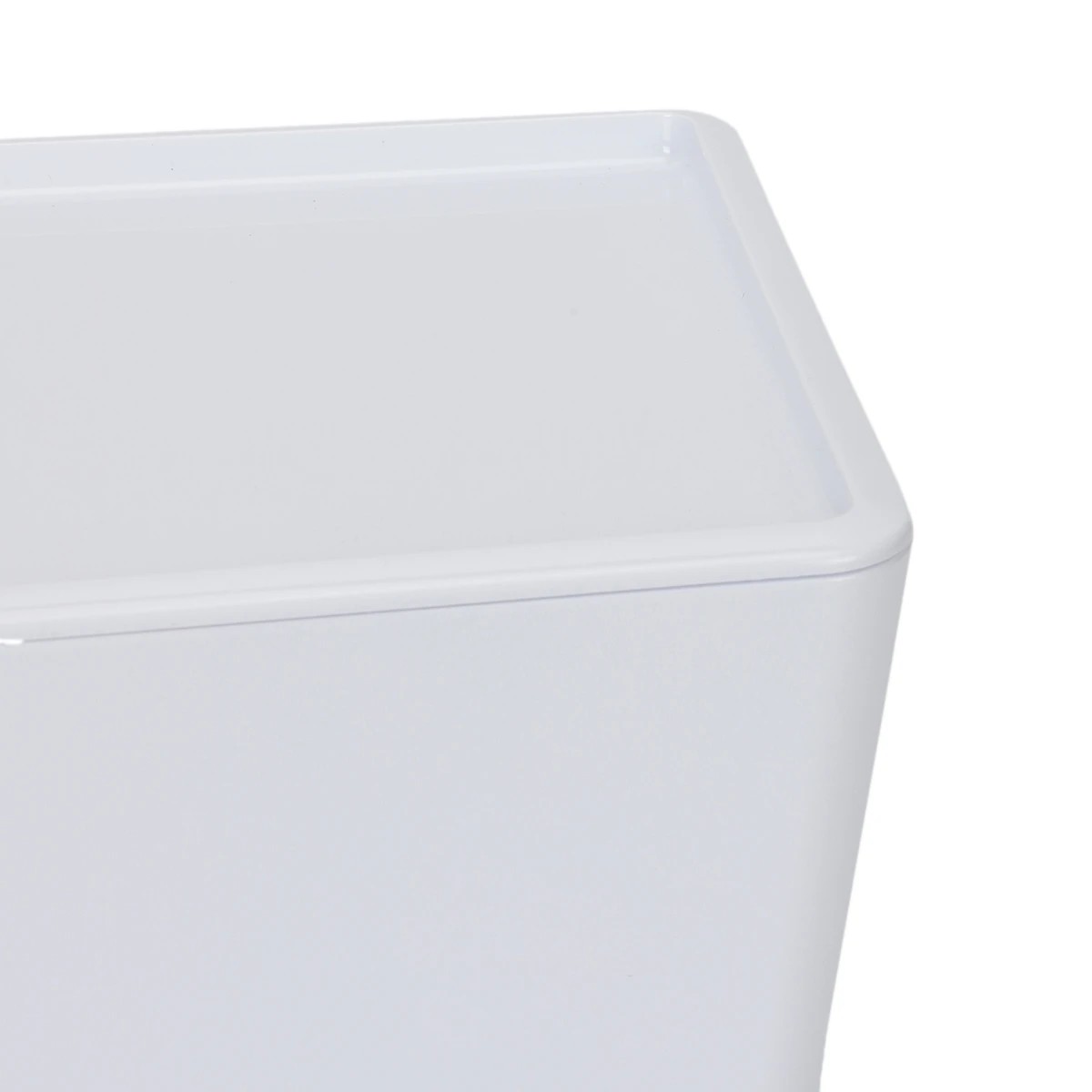 5 11L Smooth and Shiny Plastic Tub - White, 5 of 8