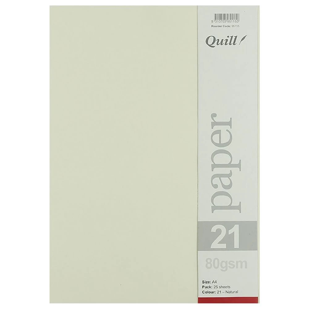 3 Quill A4 80gsm Paper Natural 25 Pack, 3 of 4