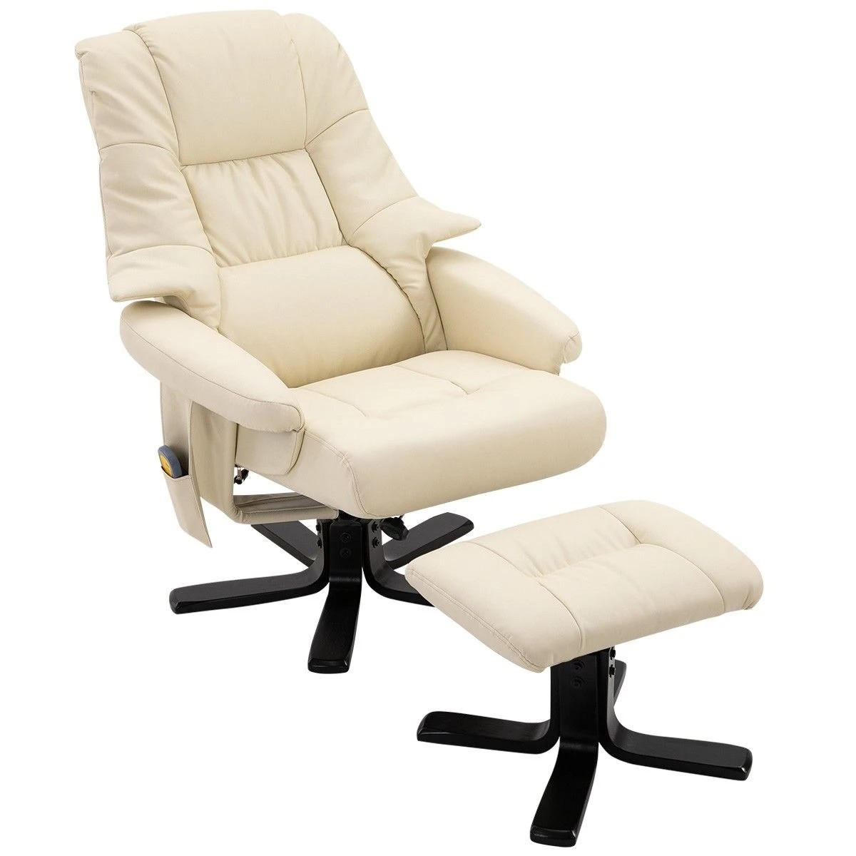 4 LUXDREAM Full Body Massage Recliner Chair 8 Point Heated Beige, 4 of 7