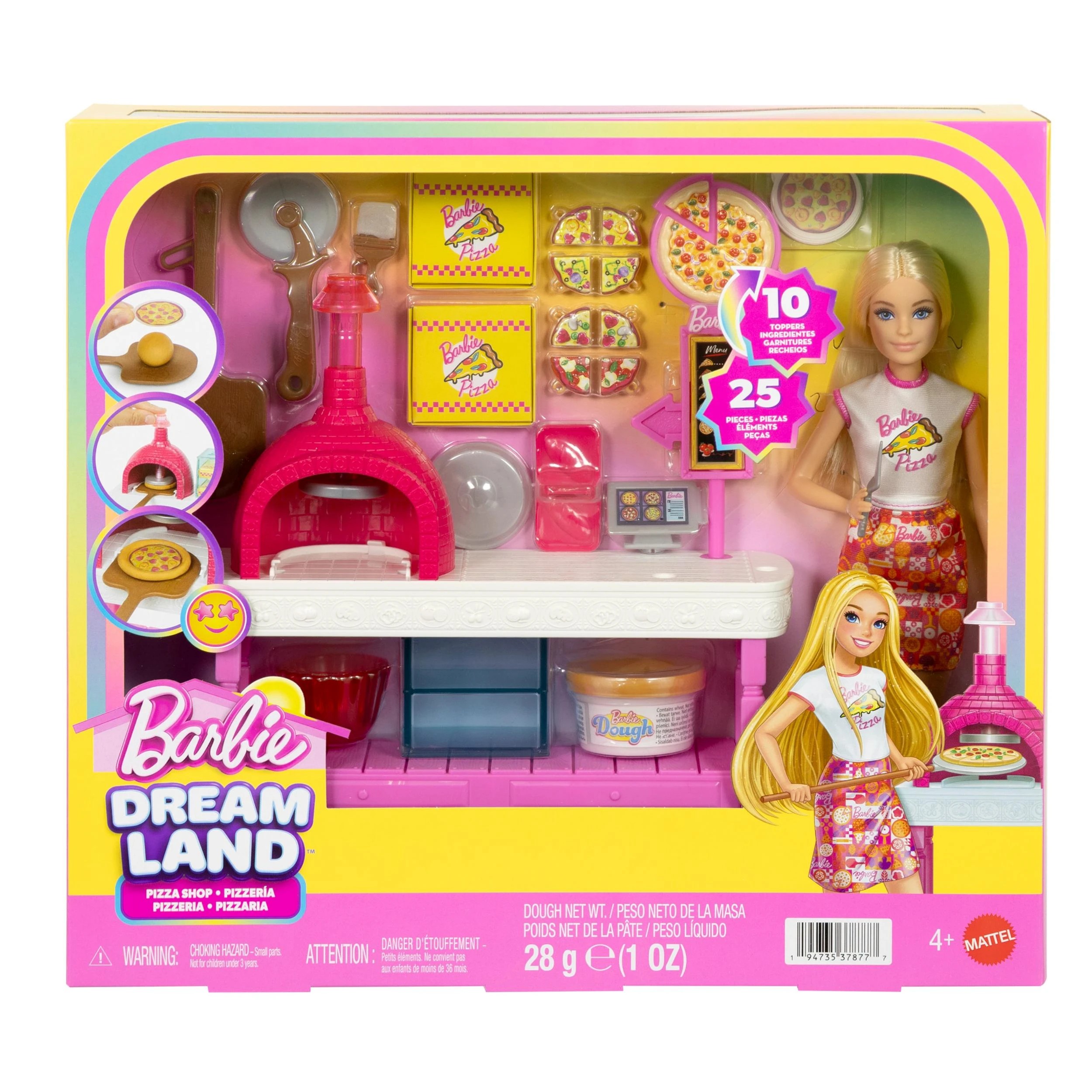 1 BARBIE Pizza Shop Playset - Pink, 1 of 5