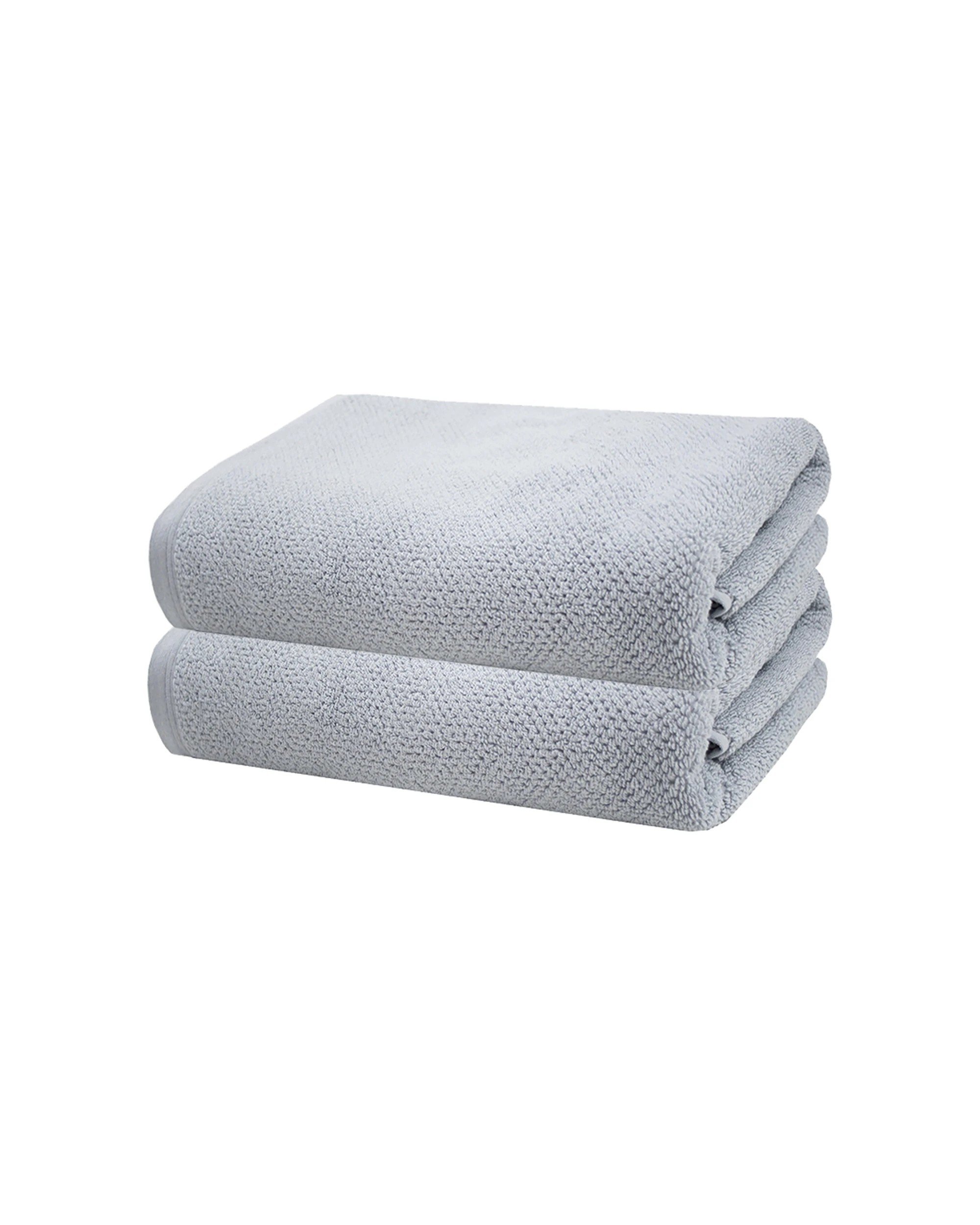 2 2pc Bambury Ultra Soft Angove Bath Sheet 80x160cm Dream Cotton Woven Home Decor
 - Grey, 2 of 3