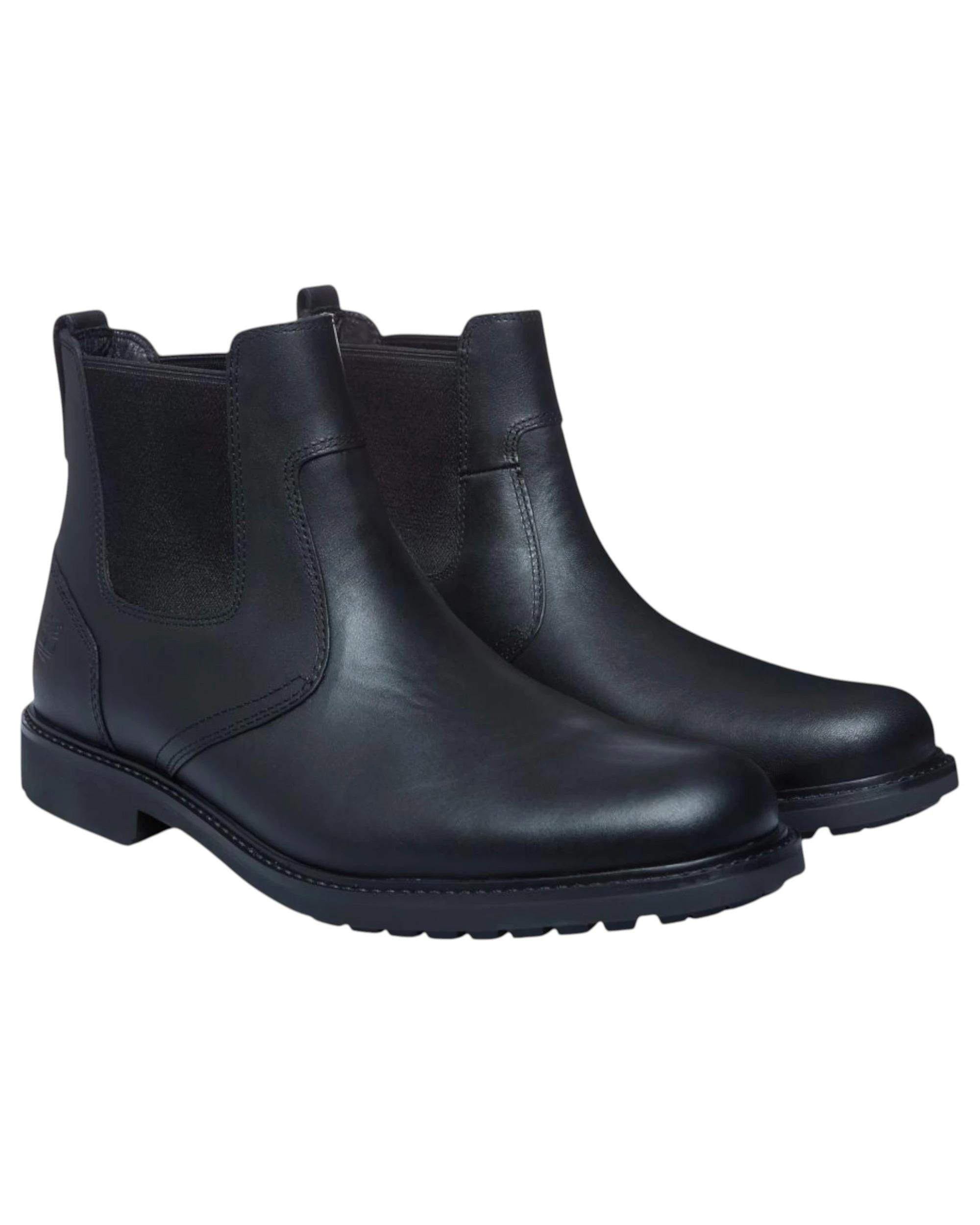 3 Timberland Mens Stormbucks Mid Chelsea Slip On Black Boot BLACK, 3 of 6