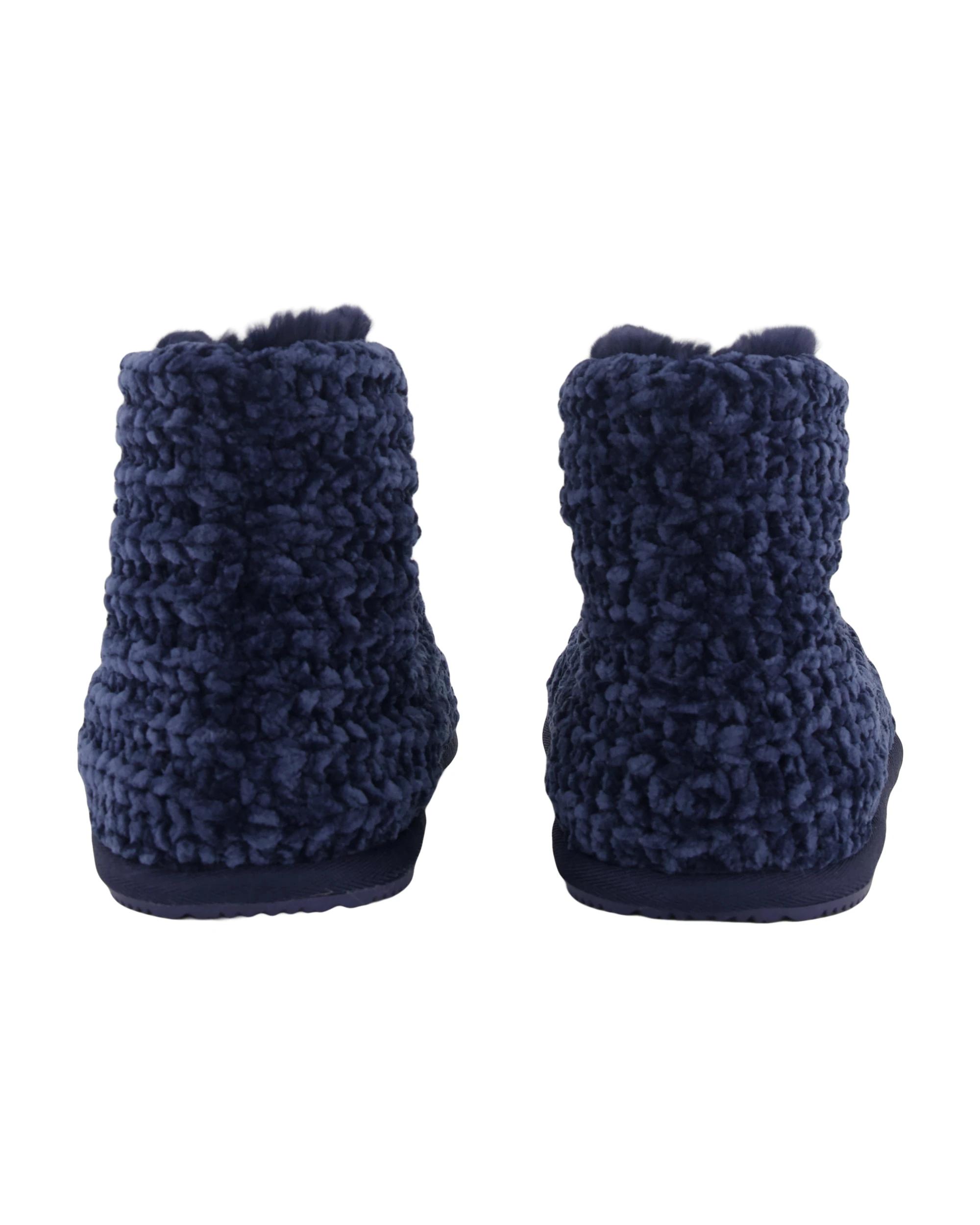4 Knitted Boots Blu Night, 4 of 4