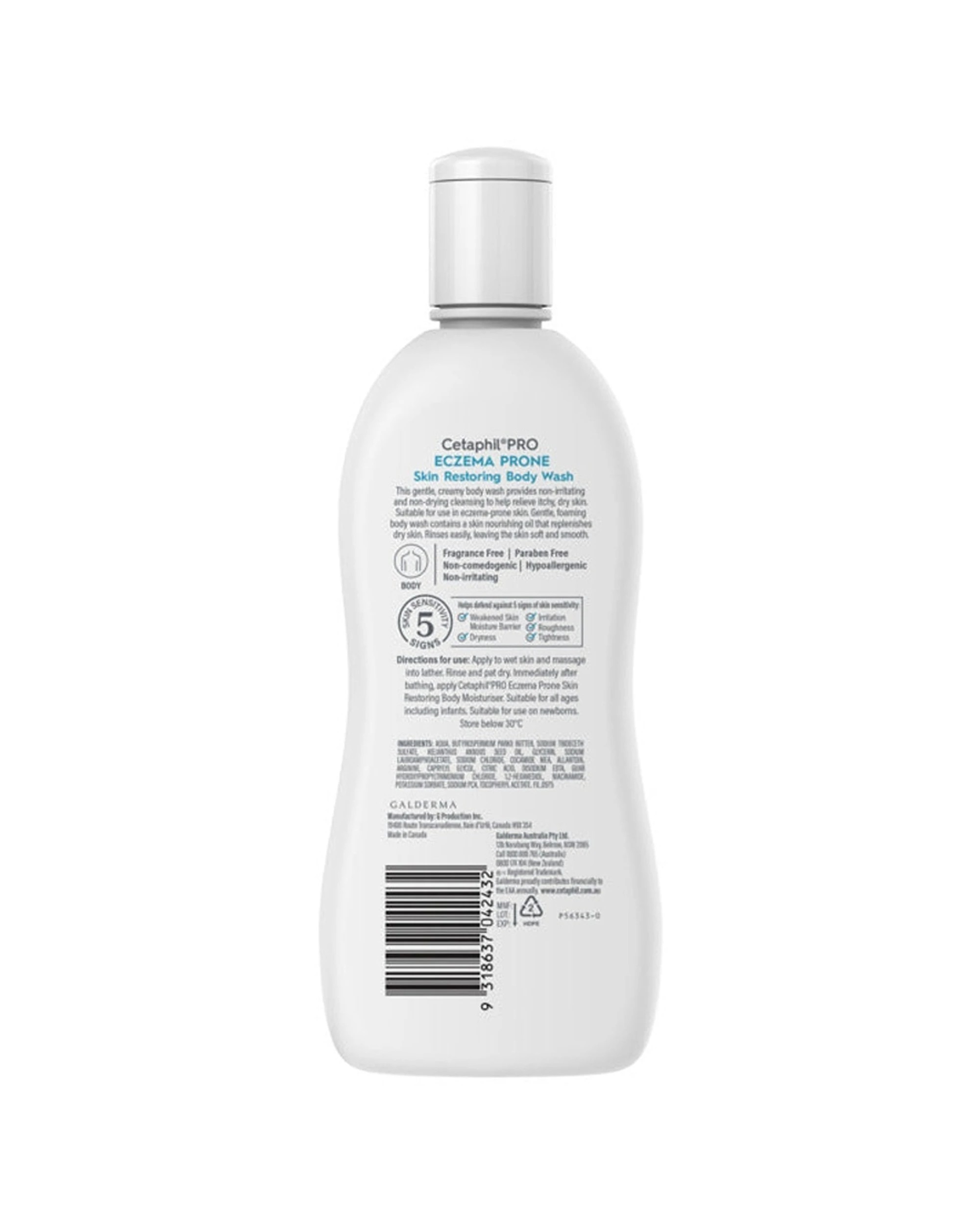 2 Cetaphil Pro Restoring Gentle Body Wash For Eczema Prone Dry Itchy Skin 295ml, 2 of 2