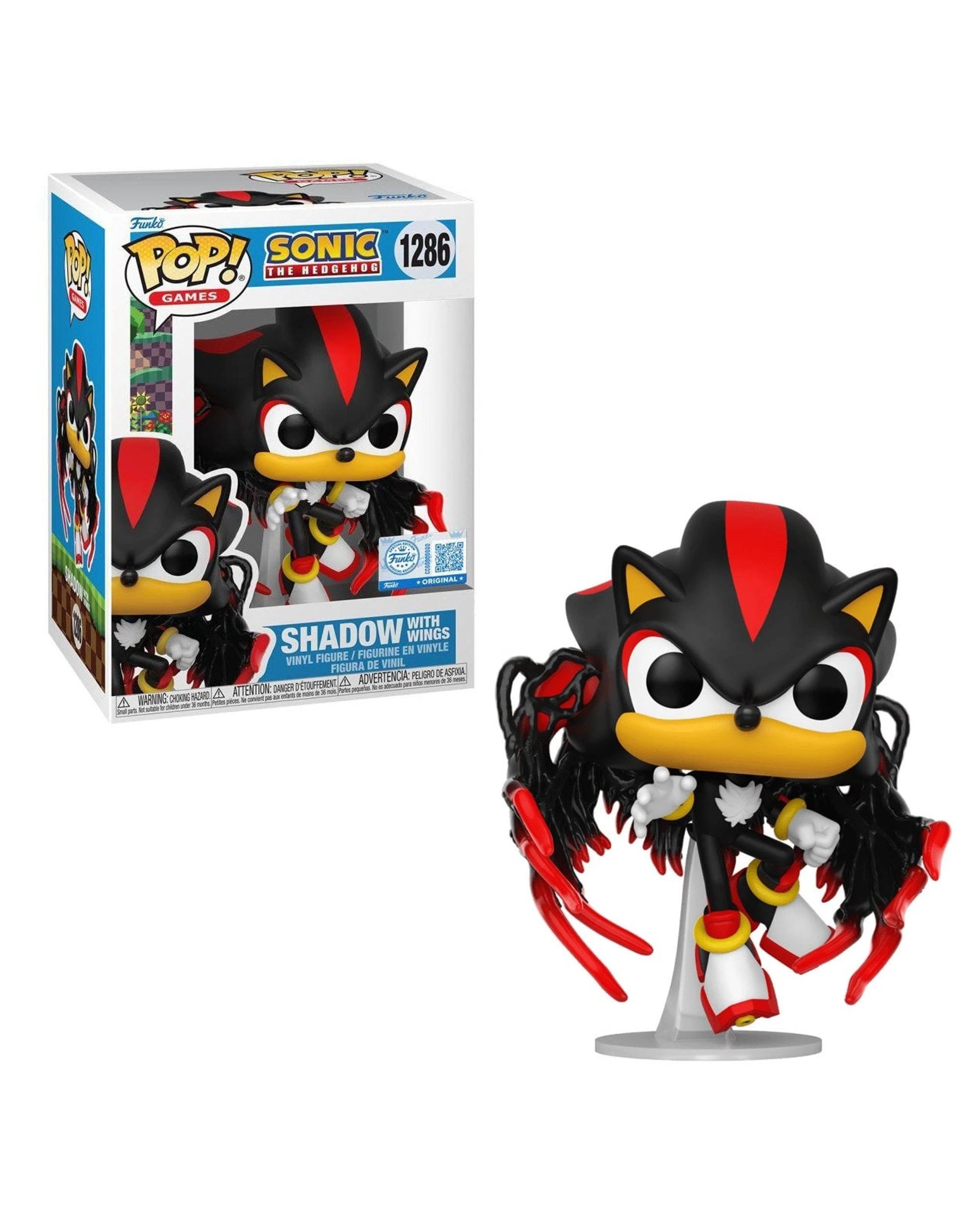 1 Sonic The Hedgehog Shadow with Wings Funko POP! Vinyl, 1 of 3