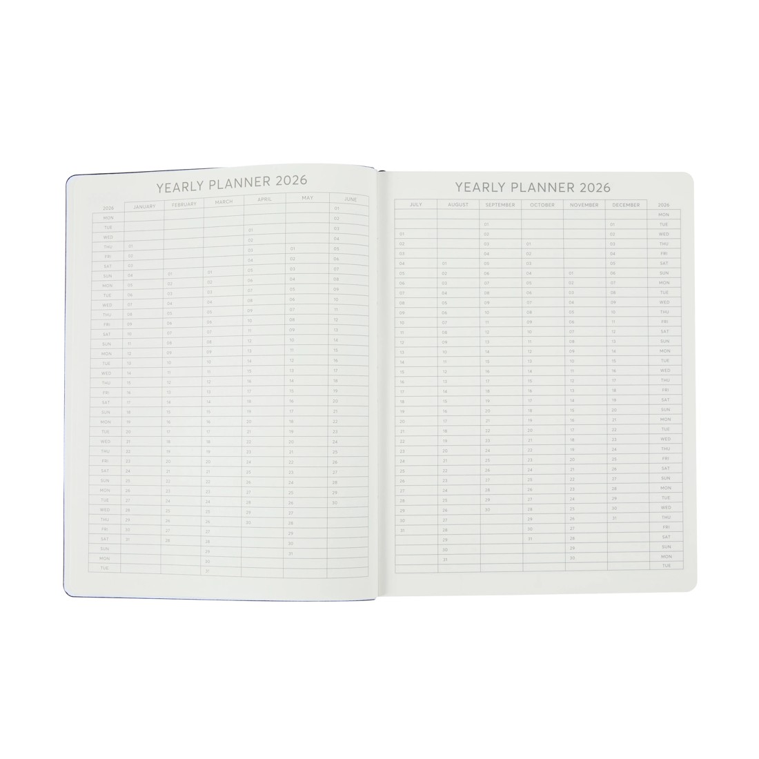 6 2026 Weekly Diary - Black, 6 of 8