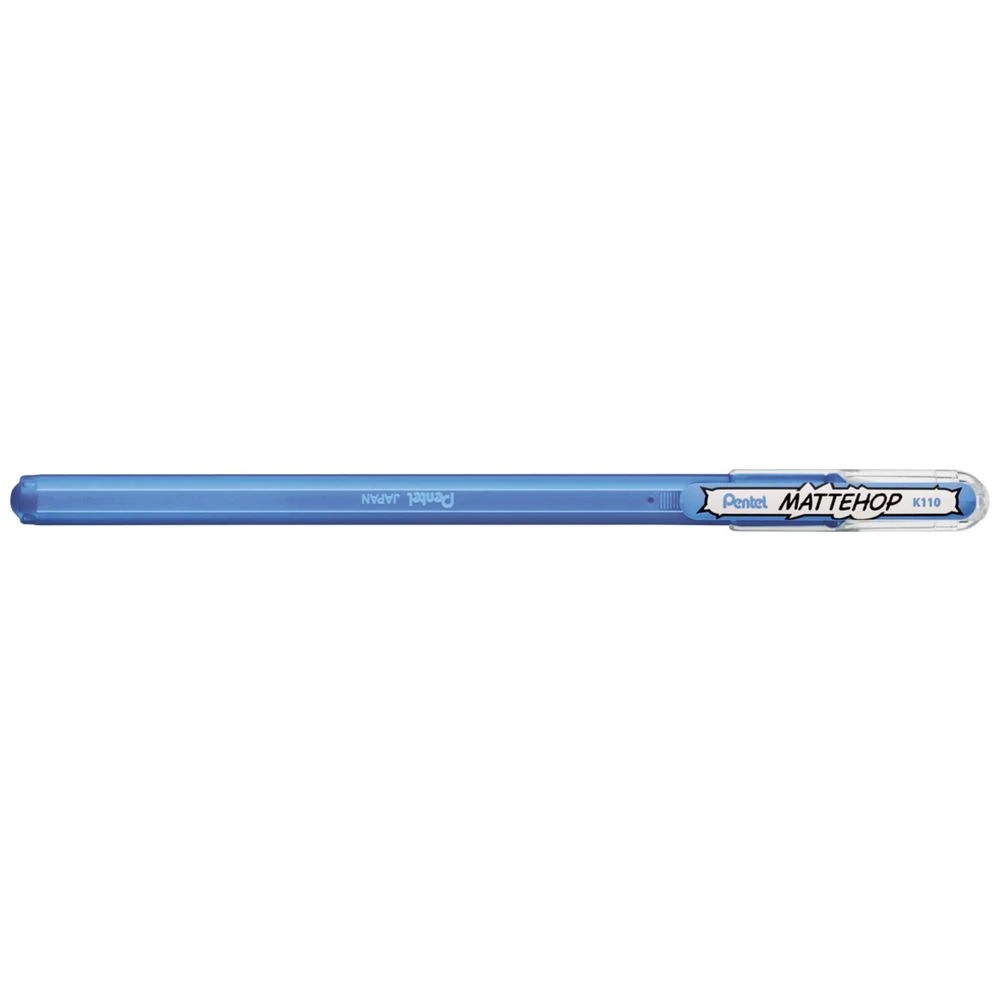1 Pentel Mattehop Gel Pen 1.0mm Sky Blue, 1 of 2