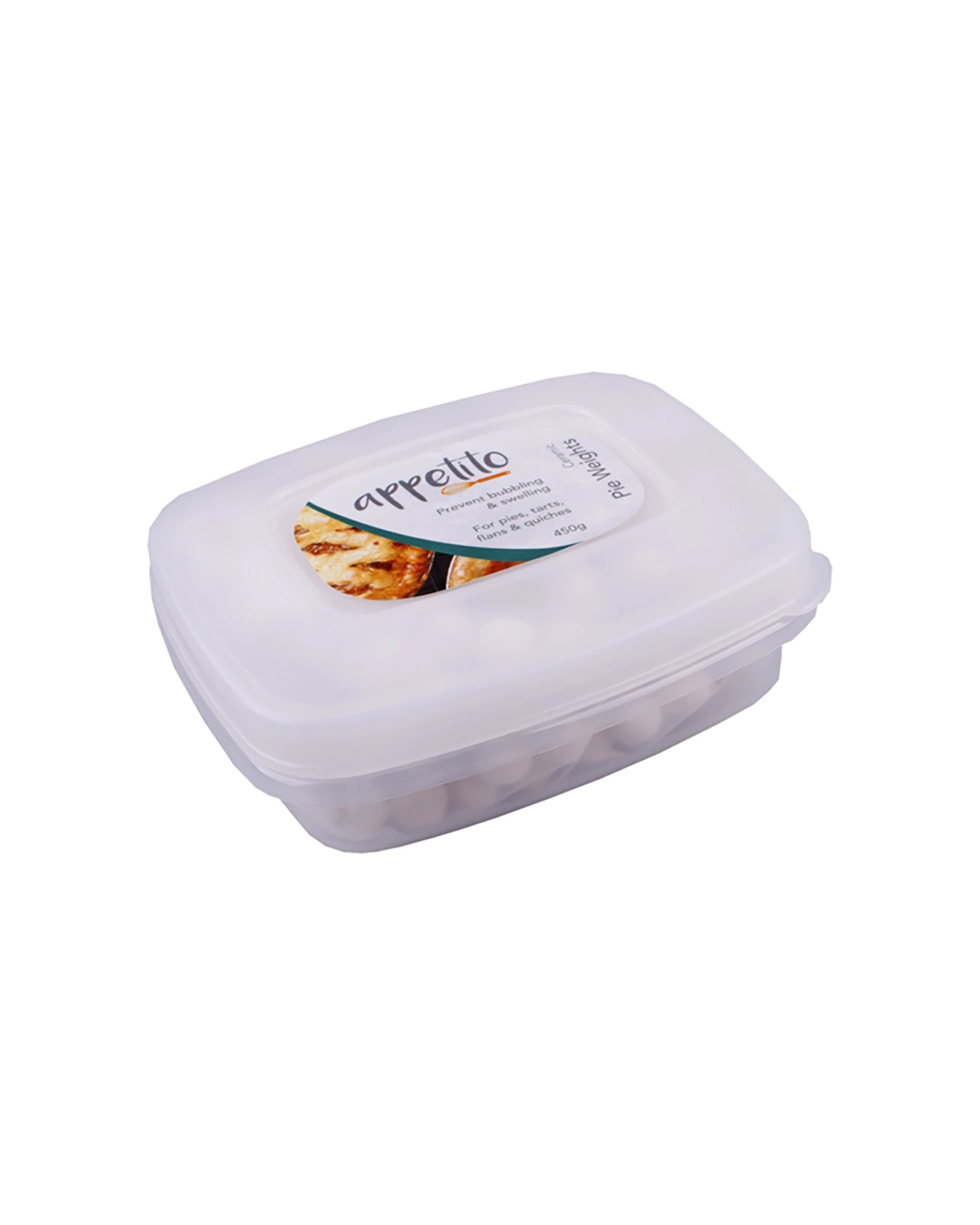 2 Appetito Ceramic Pie Weights In Reusable Tub 450g Home Kitchen Bakeware - White, 2 of 4