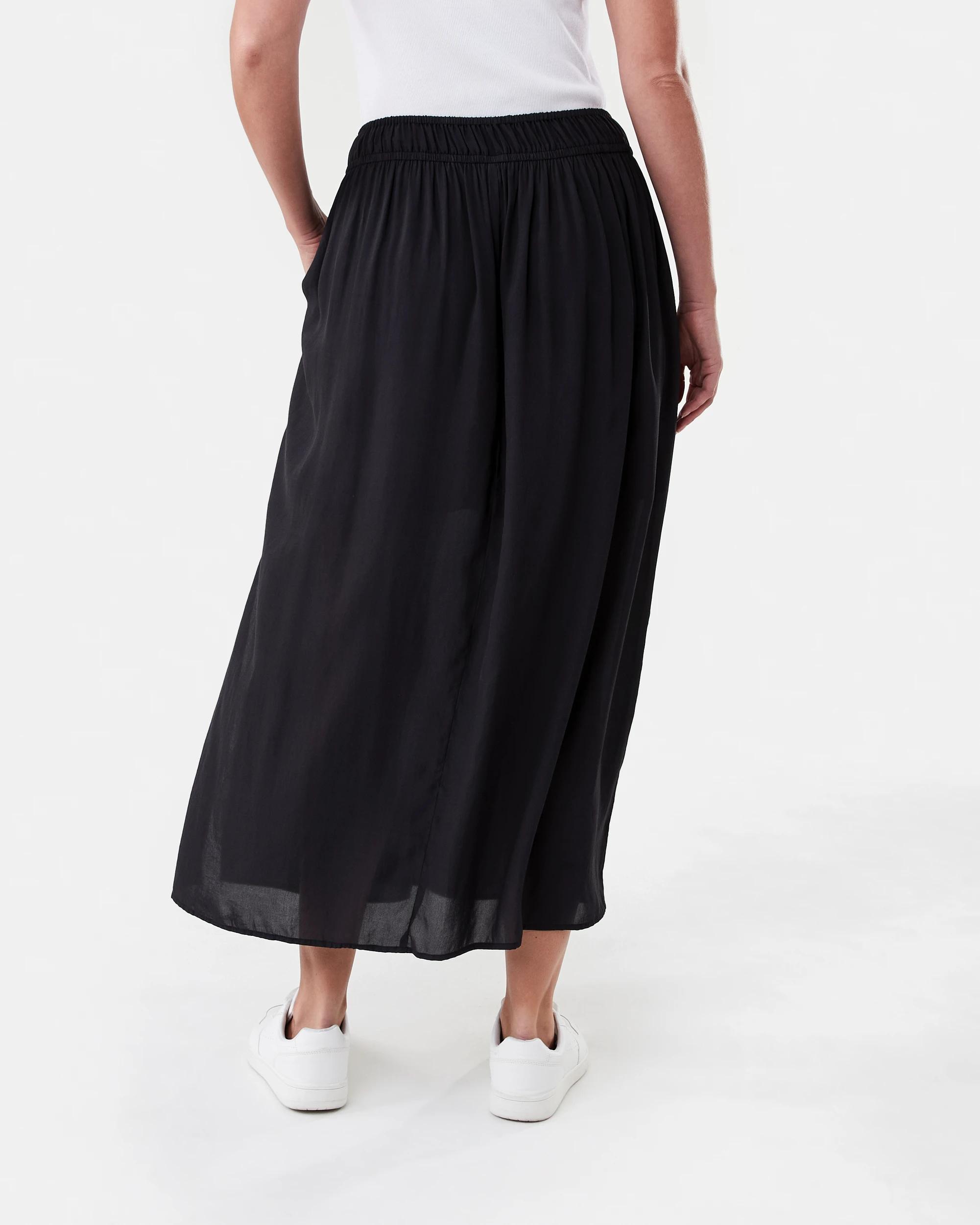 3 Sheer Flowy Maxi Skirt Black, 3 of 6