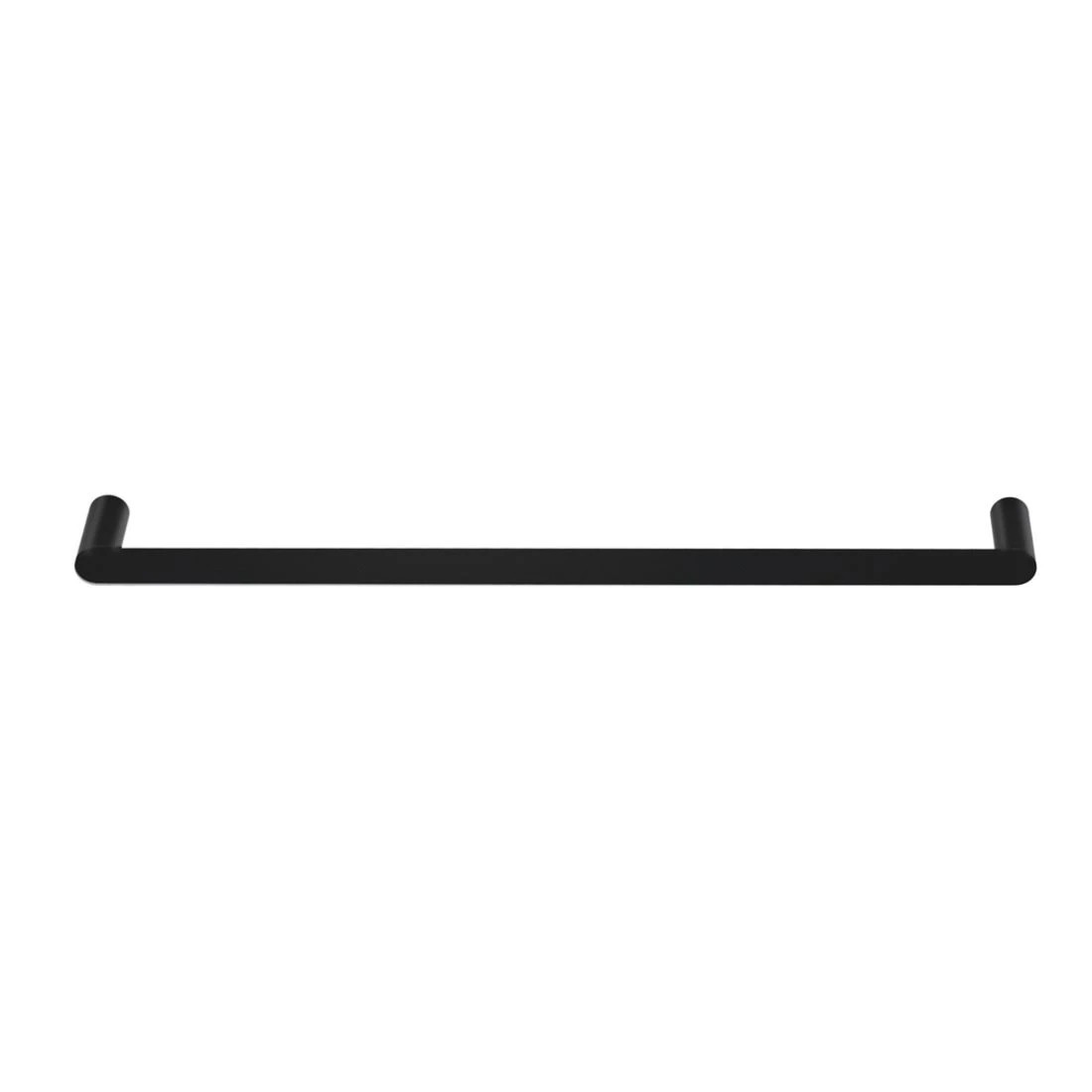 1 Towel Rail Rack Holder Single 600mm Wall Mounted Stainless Steel - Black, 1 of 1