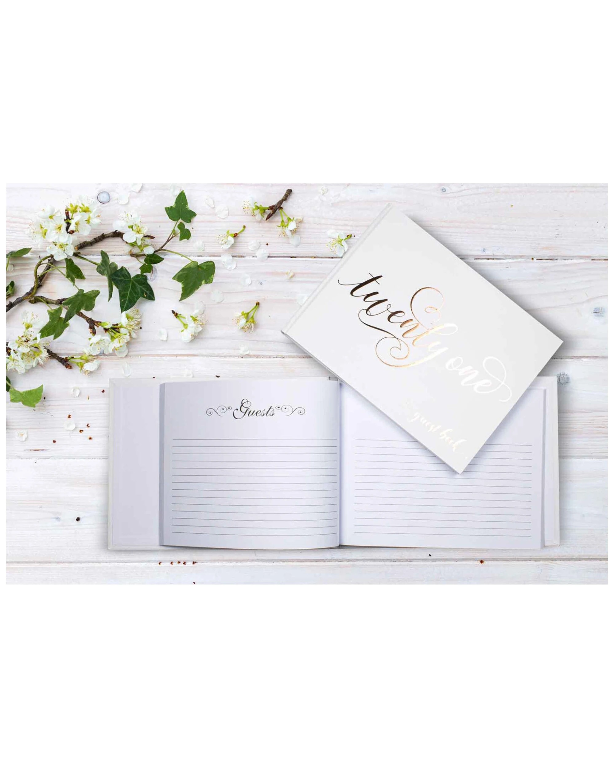 3 21st Birthday Signature Guest Book 23x18cm Novelty/keepsake - Gold, 3 of 3