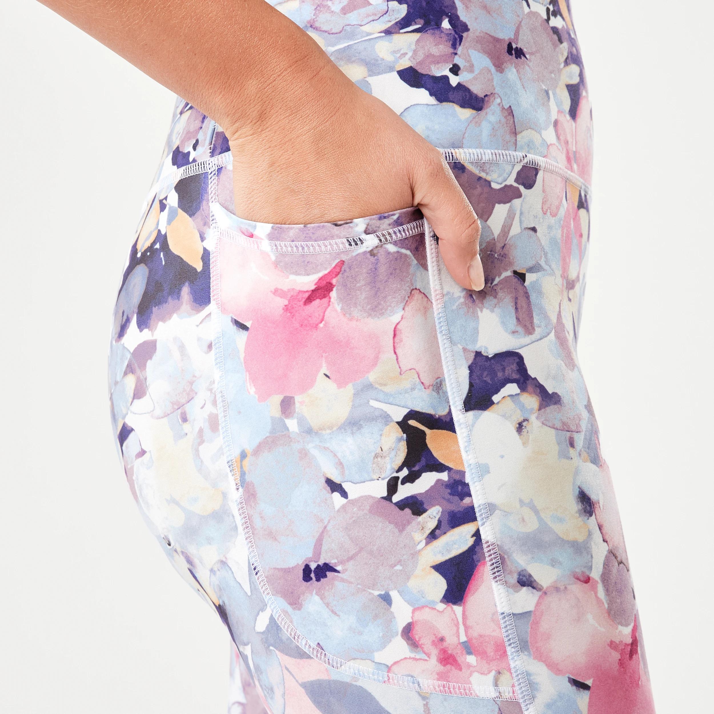5 Active Womens Crop Printed Leggings OCEAN PEONY, 5 of 5