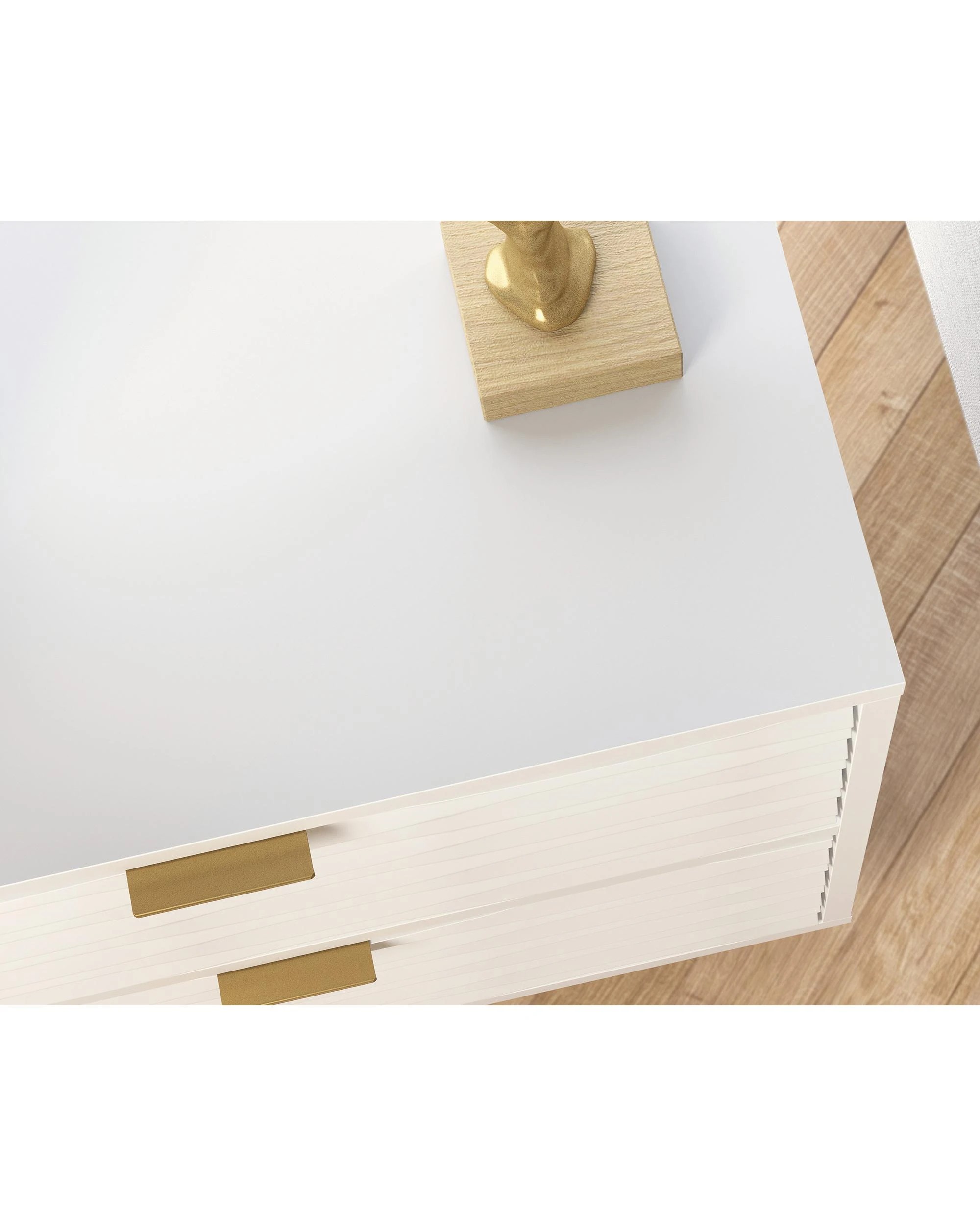 3 Sauder Side Unit Bedside Drawer Unit 2 Drawers - White, 3 of 9