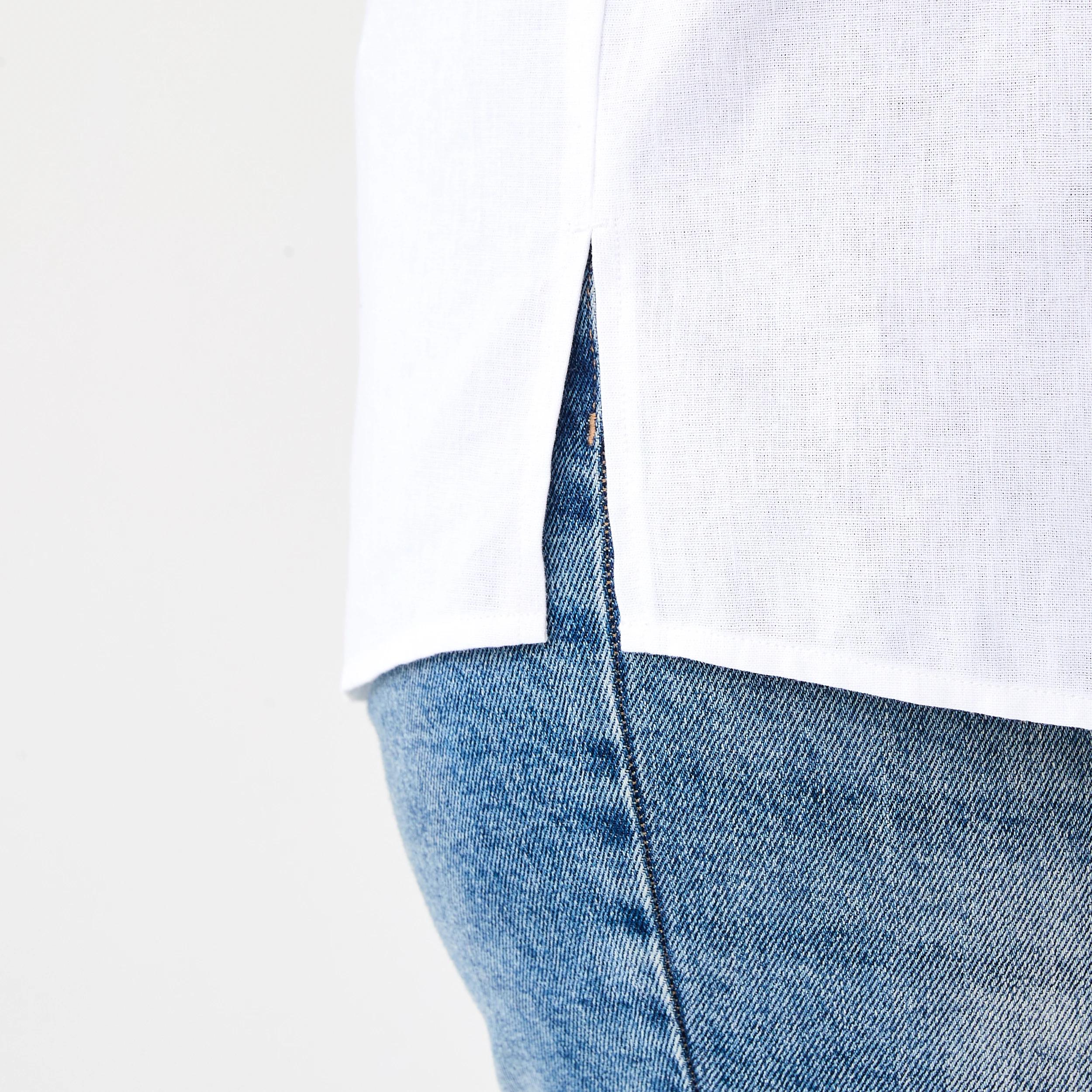 7 Curve Short Sleeve Tie Front Top White, 7 of 7