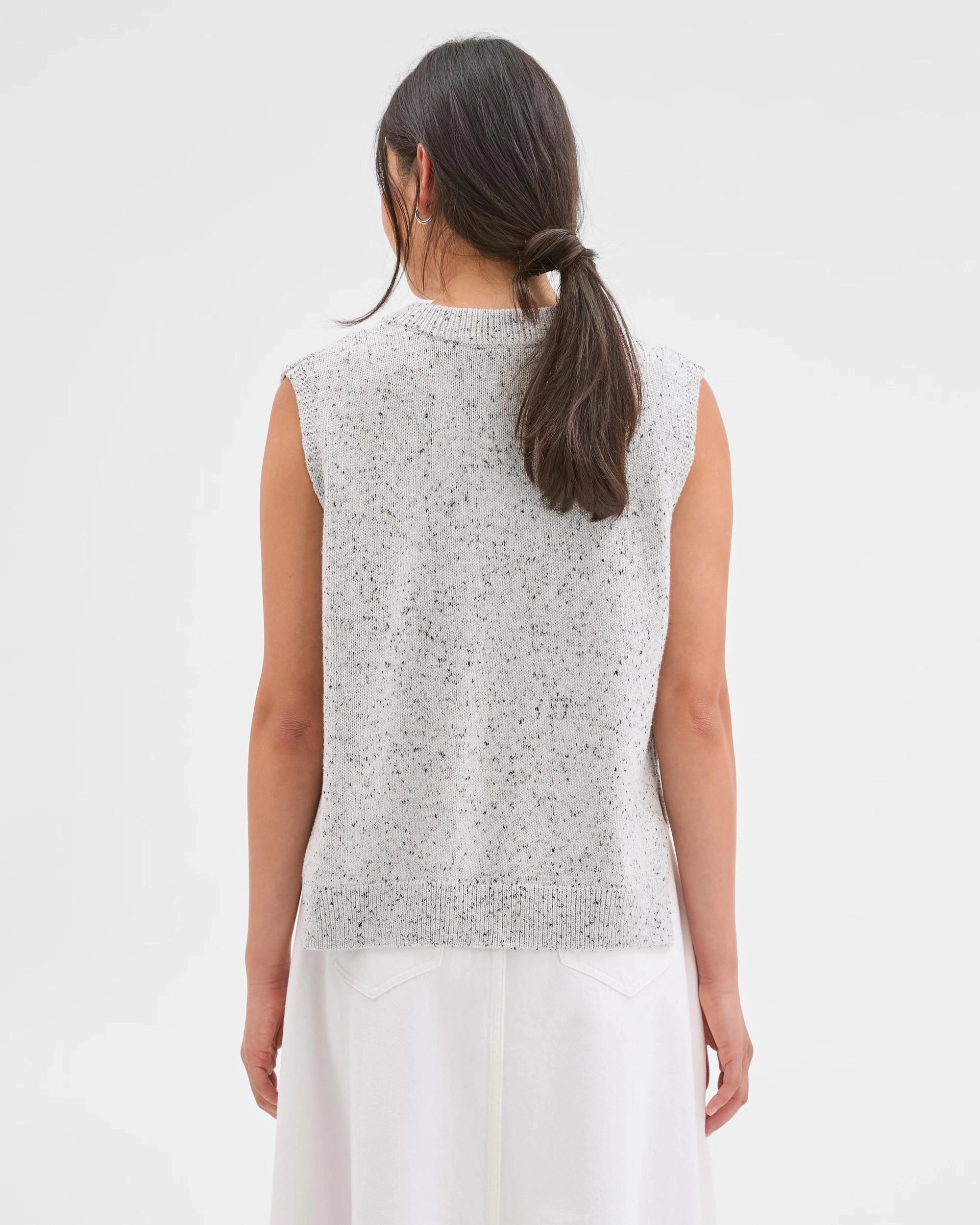 7 Target Woman Australian Cotton Blend V-Neck Vest LIGHT GREY NEP, 7 of 7