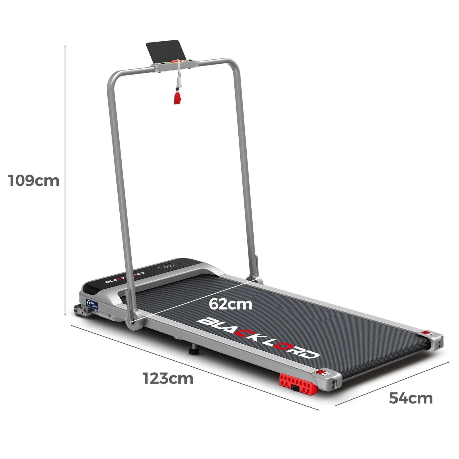 10 Black Lord Walking Pad Treadmill Incline Foldable - Silver, 10 of 10