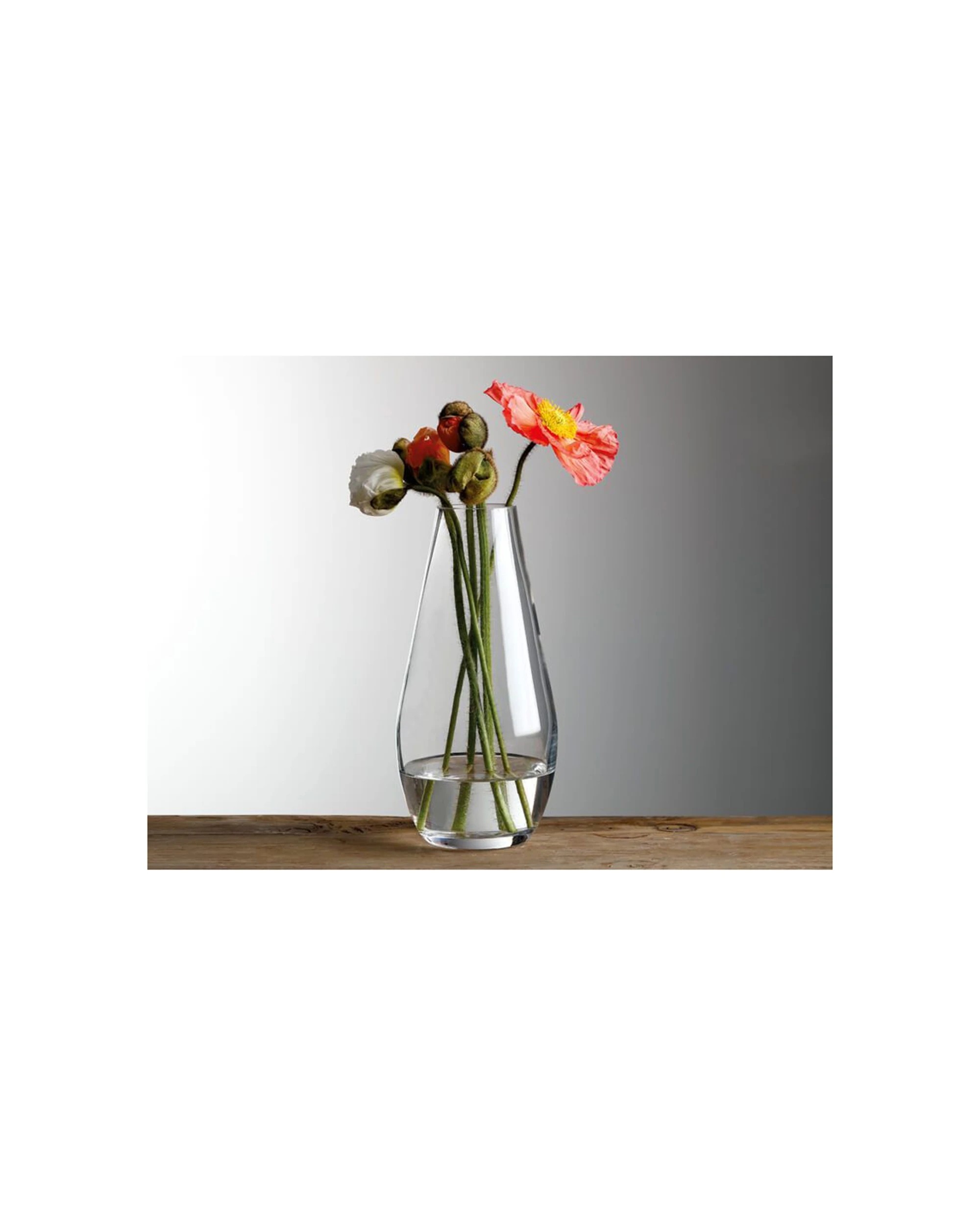 1 Maxwell & Williams Diamante Teardrop Glass Flower Vase 30cm Handmade Glass - Clear, 1 of 1