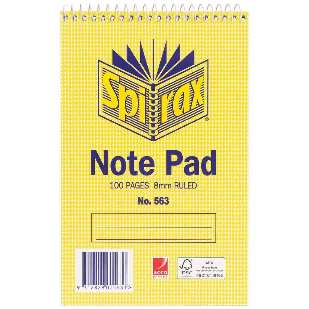 1 Spirax No. 563 Reporters Notebook 100 Page, 1 of 3