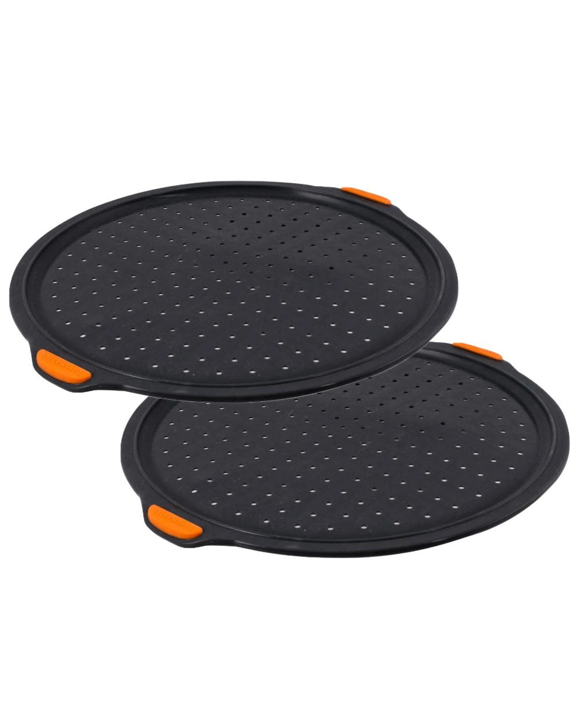 1 Bakemaster Silicone Pizza Tray 32cm  2pc, 1 of 2