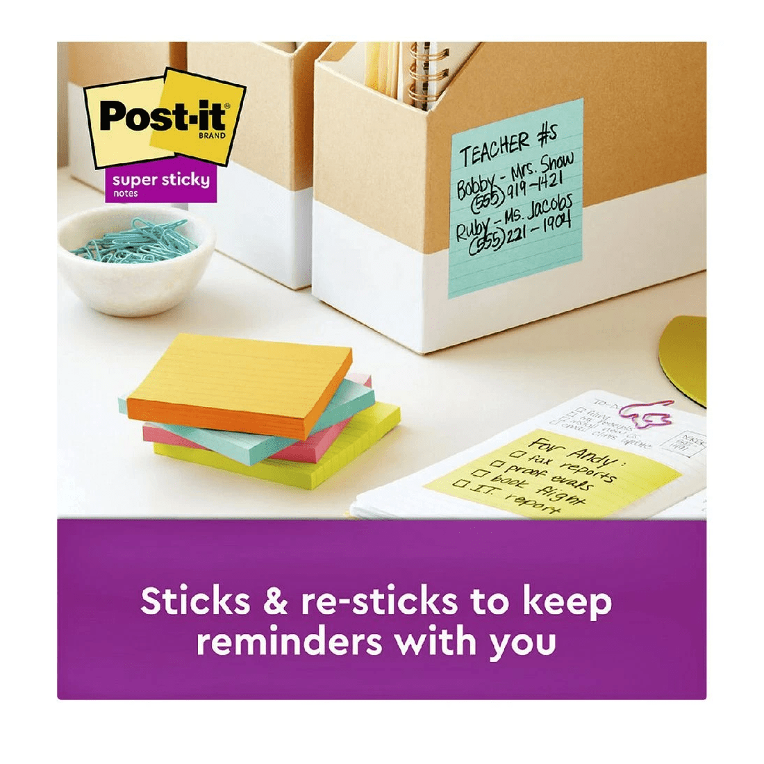 7 Post-it Super Sticky Notes 101 x 152mm Supernova Neons 3 Pack, 7 of 9