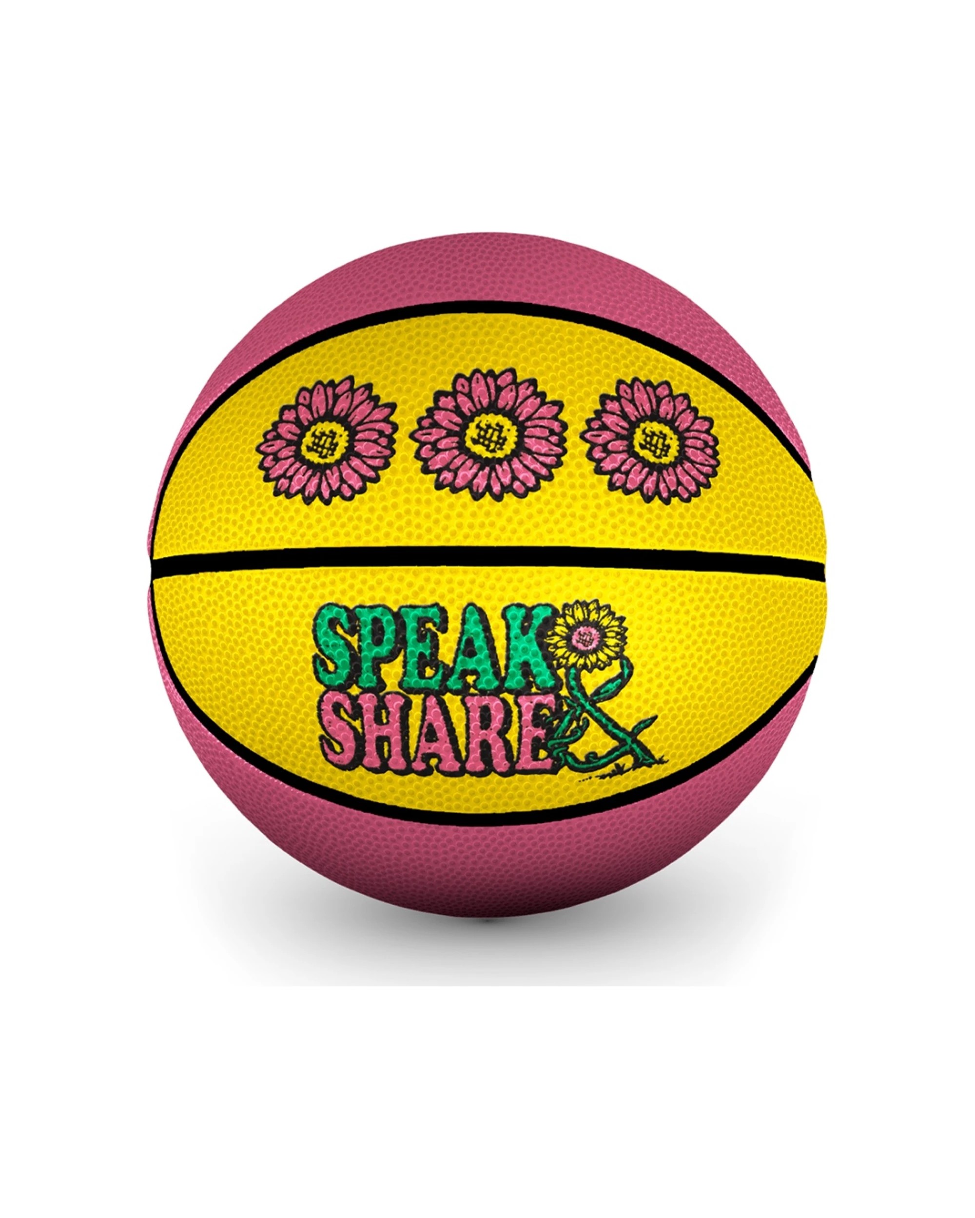1 Victor Sports Basketball Speak Share Rubber Grip Ball Intermediate Size 6 - Yellow, 1 of 1