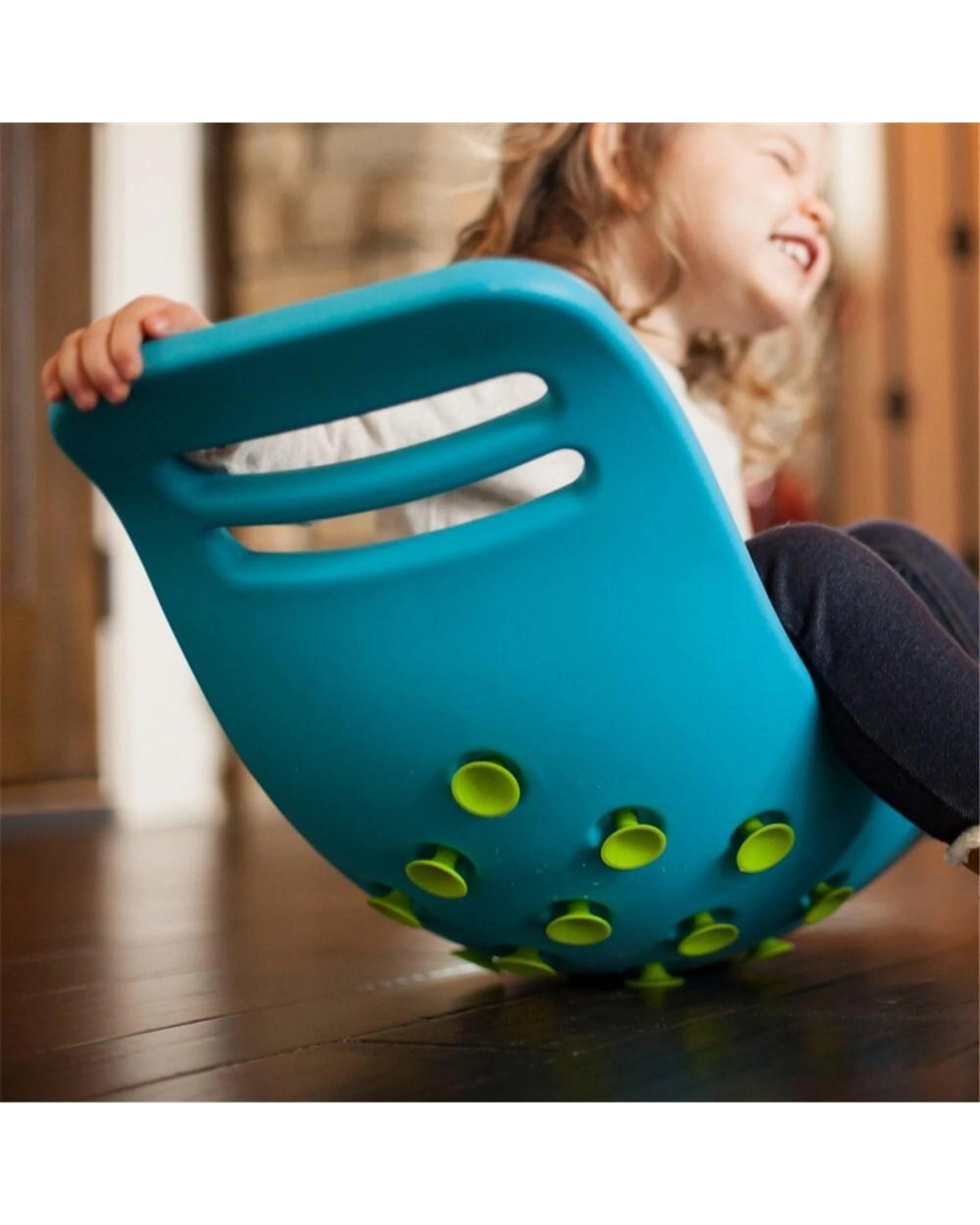 3 Fat Brain Teeter Popper Kids Balance Toy  Rocking Seat  Green FA0952, 3 of 4