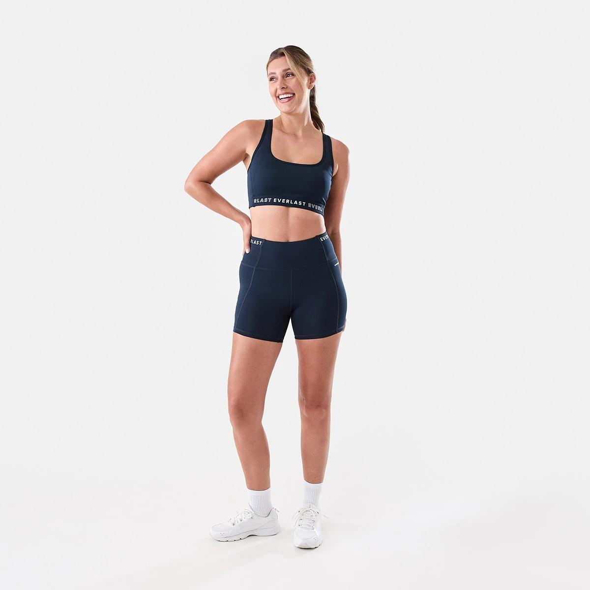 7 Everlast Womens Racer Back Crop Top India Ink, 7 of 7