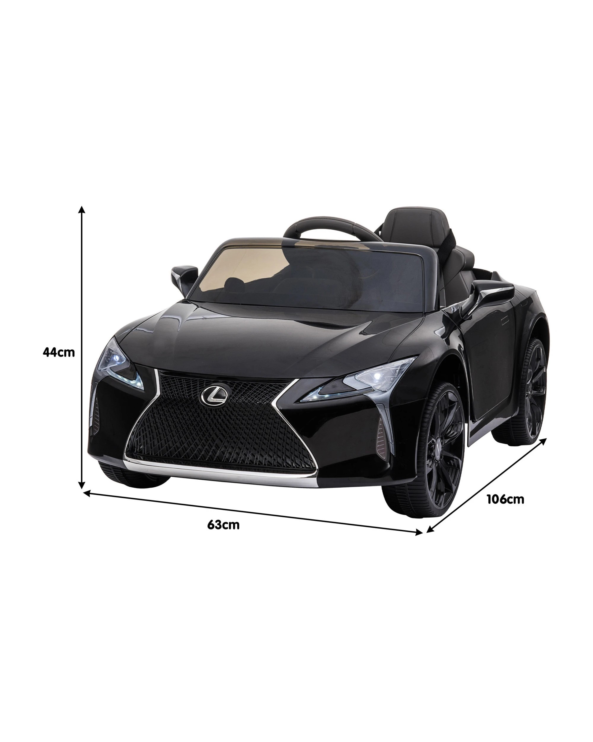 8 Kahuna Licensed Lexus LC 500 Kids Electric Ride On Car - Black, 8 of 9