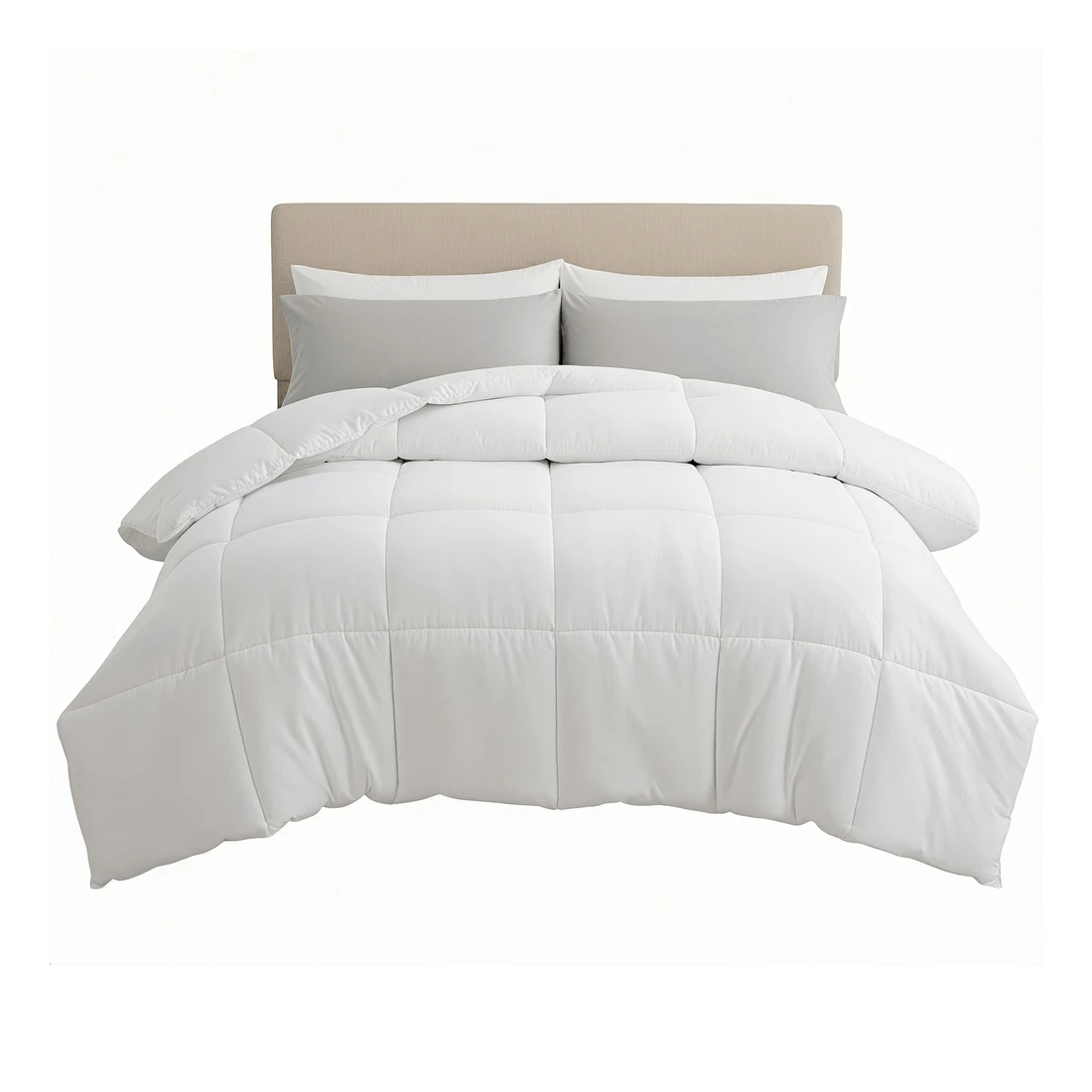 1 Giselle Bedding Queen Size 400GSM Microfiber Quilt All Season Duvet Quilts Comforter Winter Summer - Multi, 1 of 2