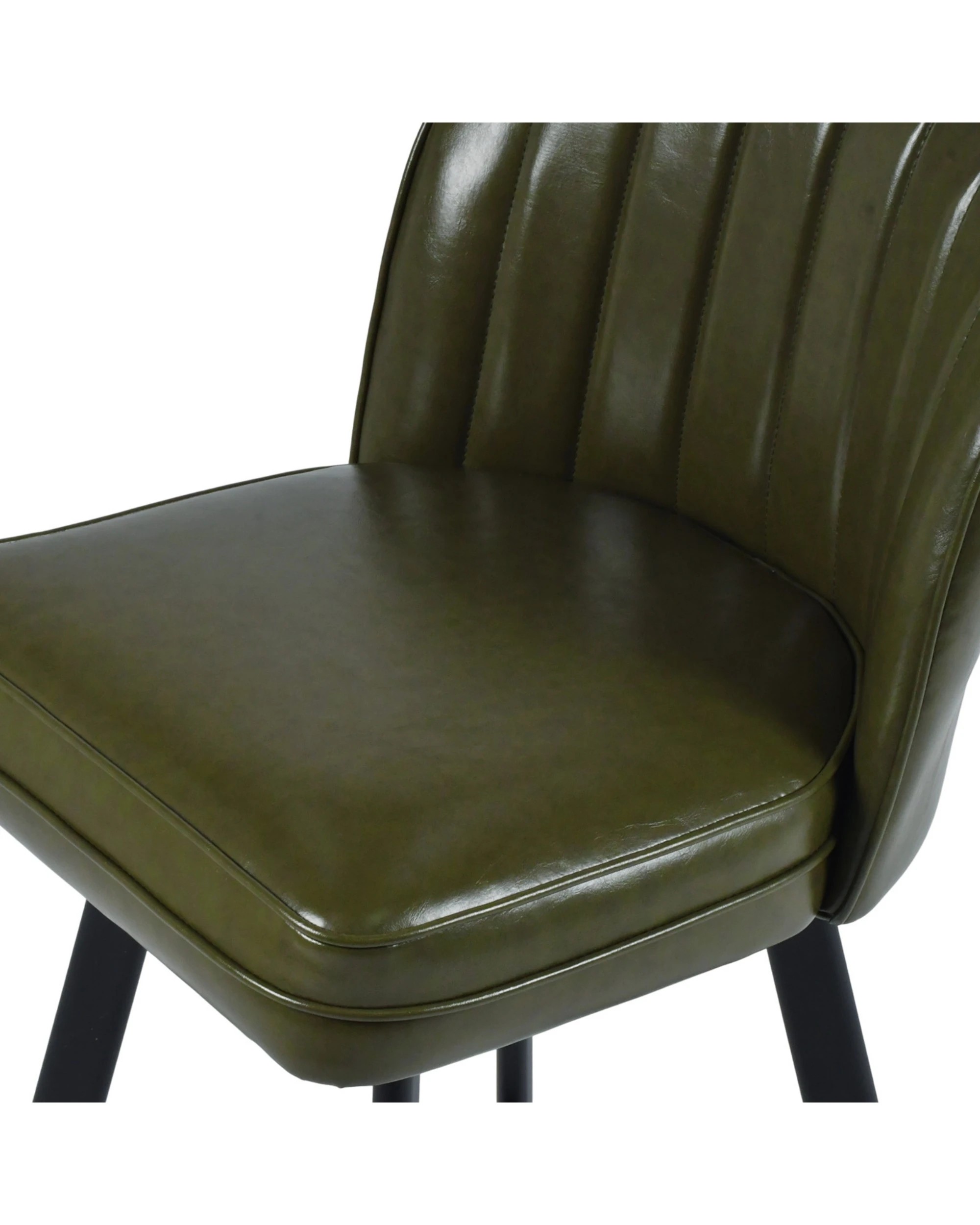 5 Advwin Bar Stools Set of 4 PU Kitchen Stools with Back and Metal Footrest Swivel Counter Stools - Green, 5 of 7