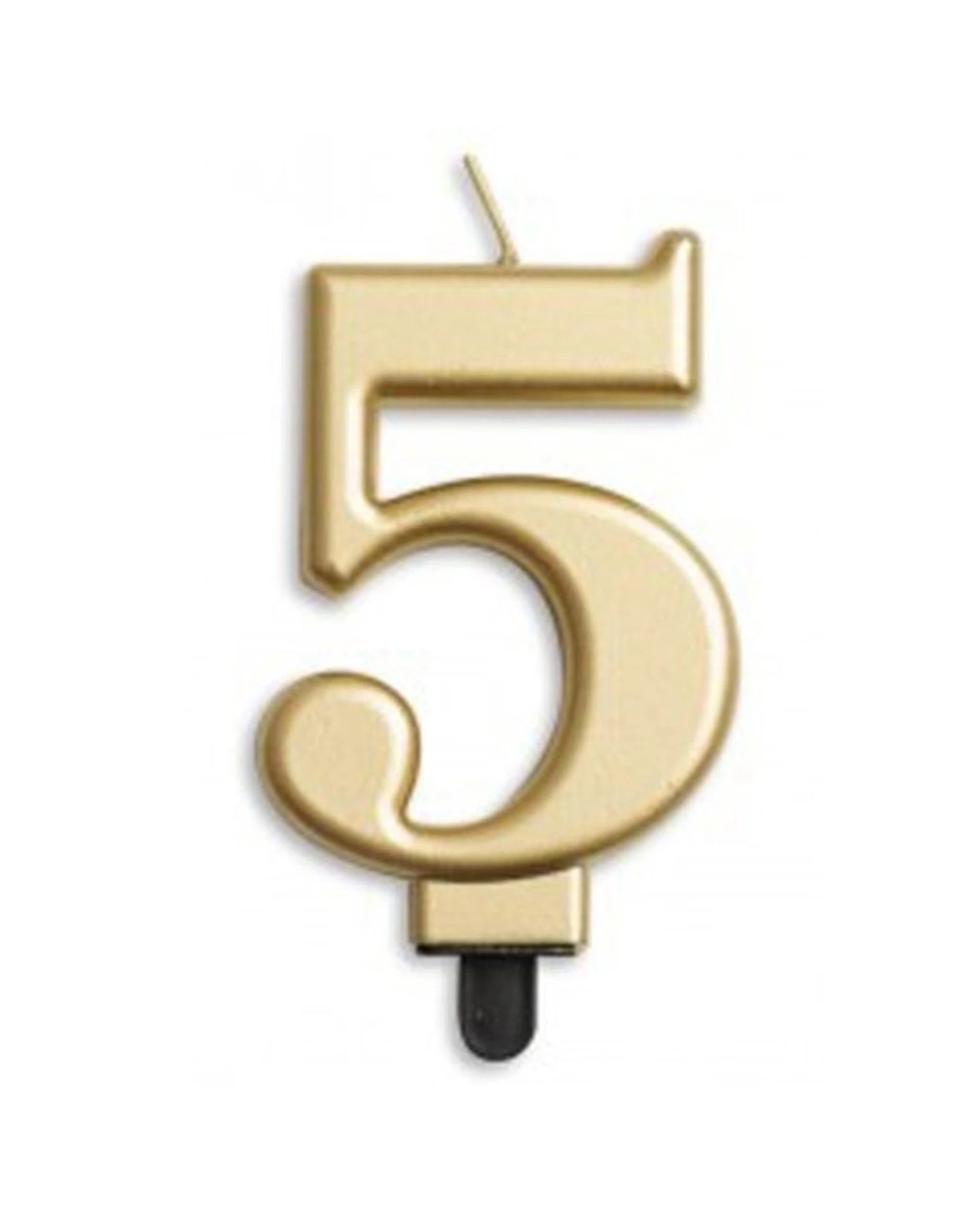 1 Alpen Candle Numeral Jumbo Number 5 Party Cake Decoration - Gold, 1 of 1