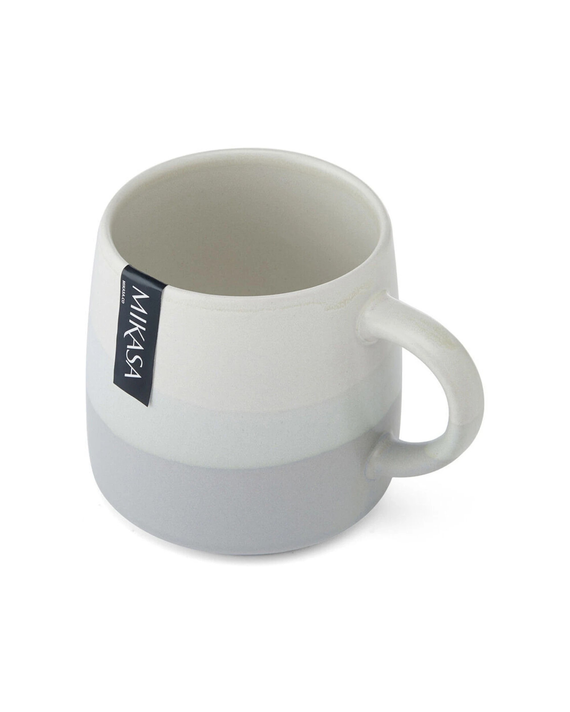4 Mikasa 4PK Reactive Glaze Coffee Mug Cup Stoneware 400ml - Grey, 4 of 7