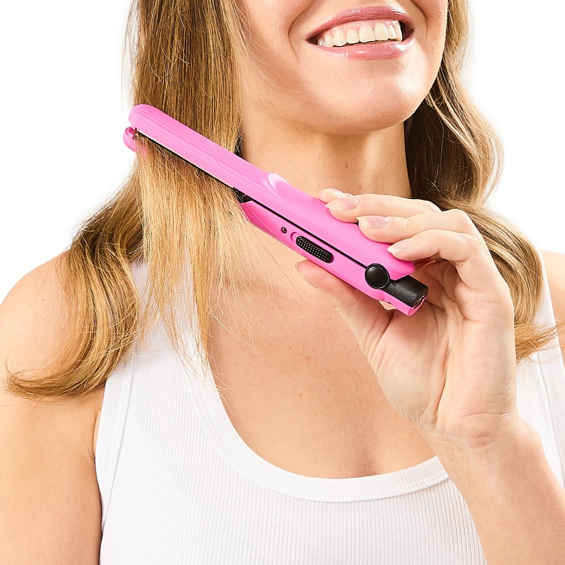1 Mini USB Straightener - Hot Pink, 1 of 9