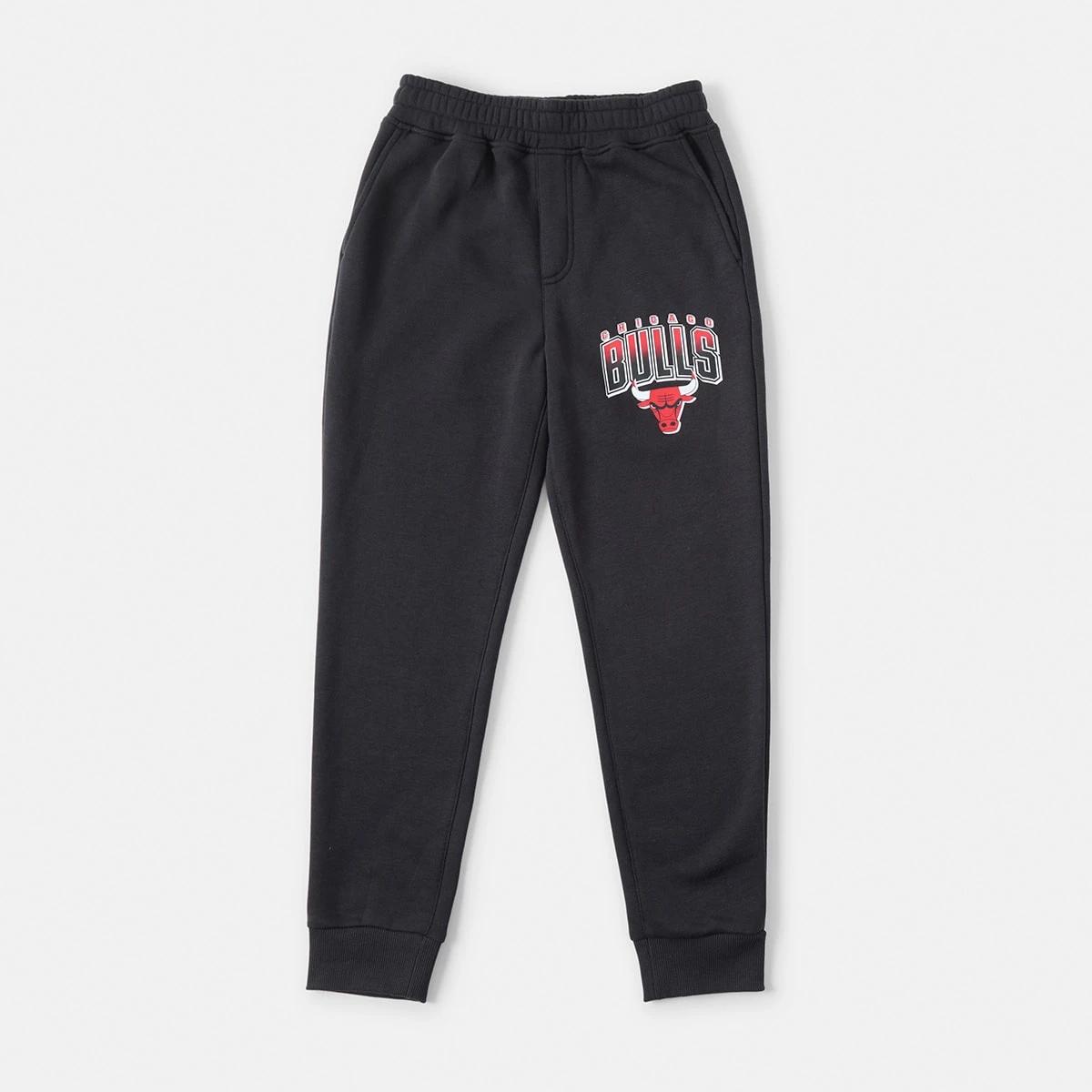8 Official NBA Kids Trackpants Black Bulls 7cn2, 8 of 9