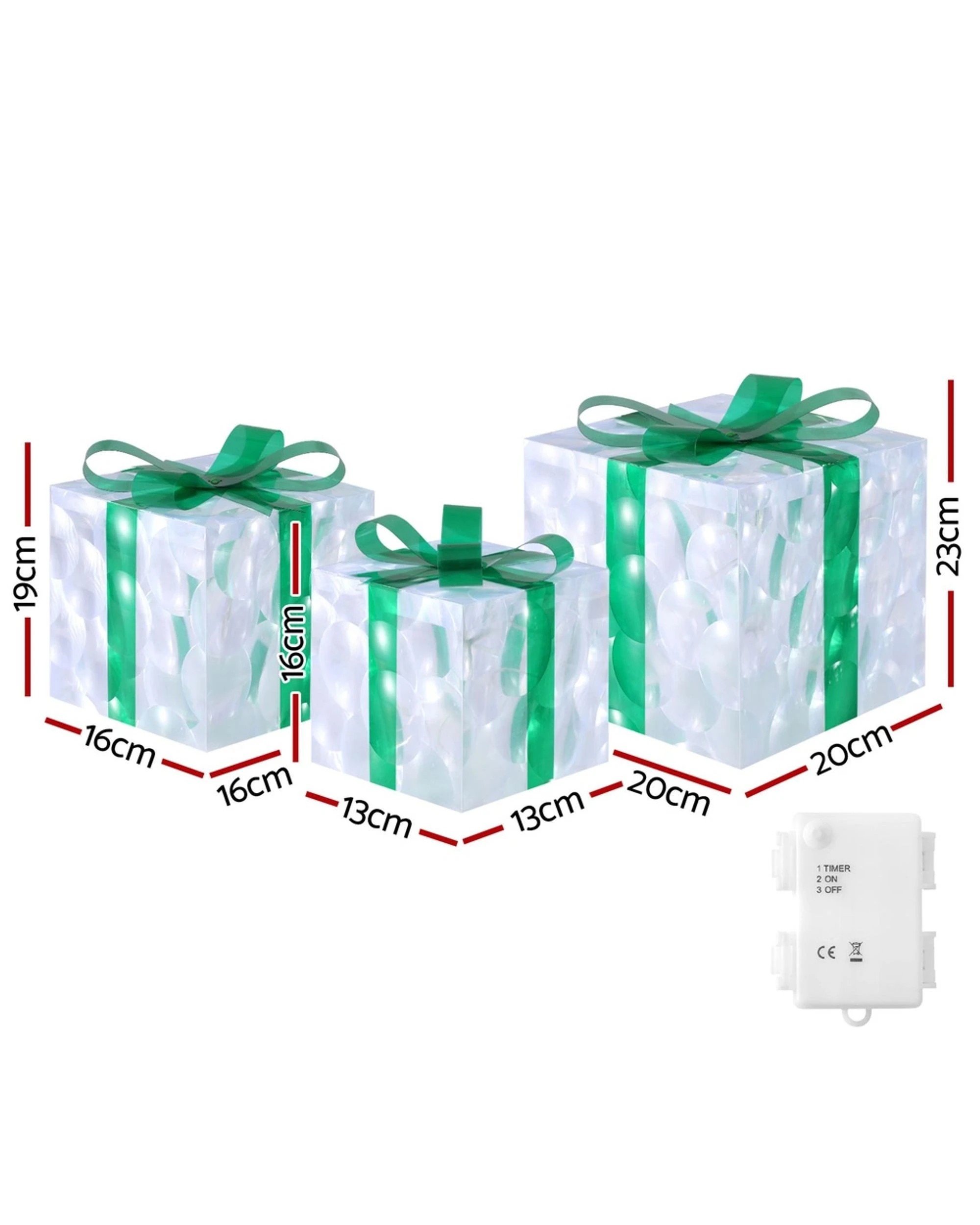 2 Jingle Jollys Christmas Lights 70 Led Fairy Light Gift Box 3pcs Decorations Set
 - Grey, 2 of 4