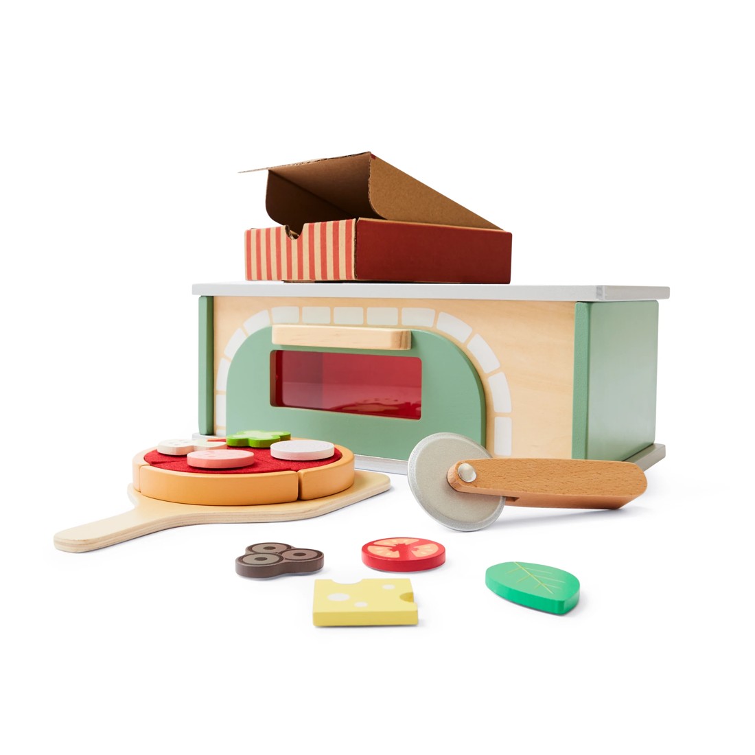 1 20 Piece Wooden Light and Sound Pizza Oven Set, 1 of 10