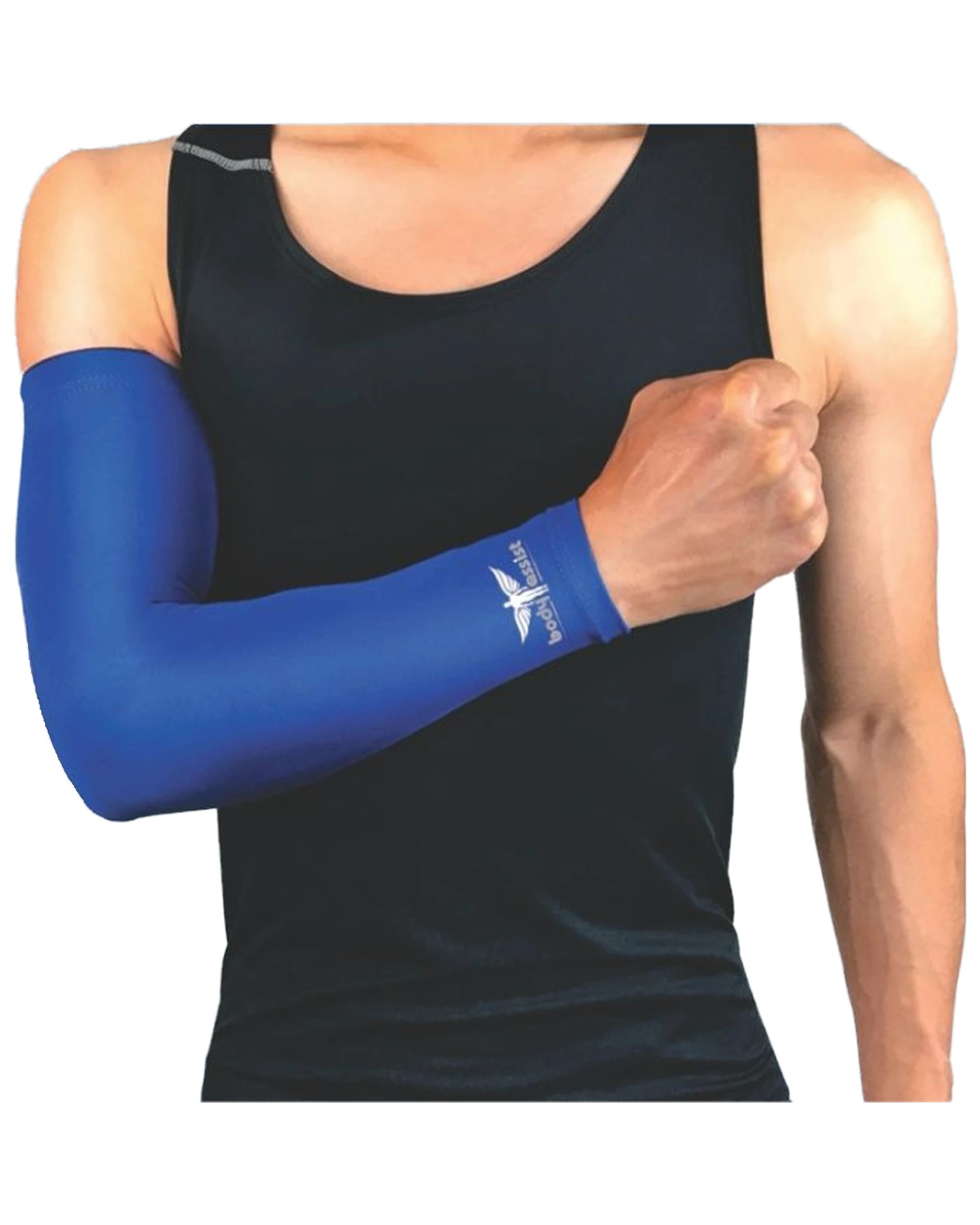 1 Bodyassist Nylon Compression Arm Sleeve 2pc Small - Blue, 1 of 1
