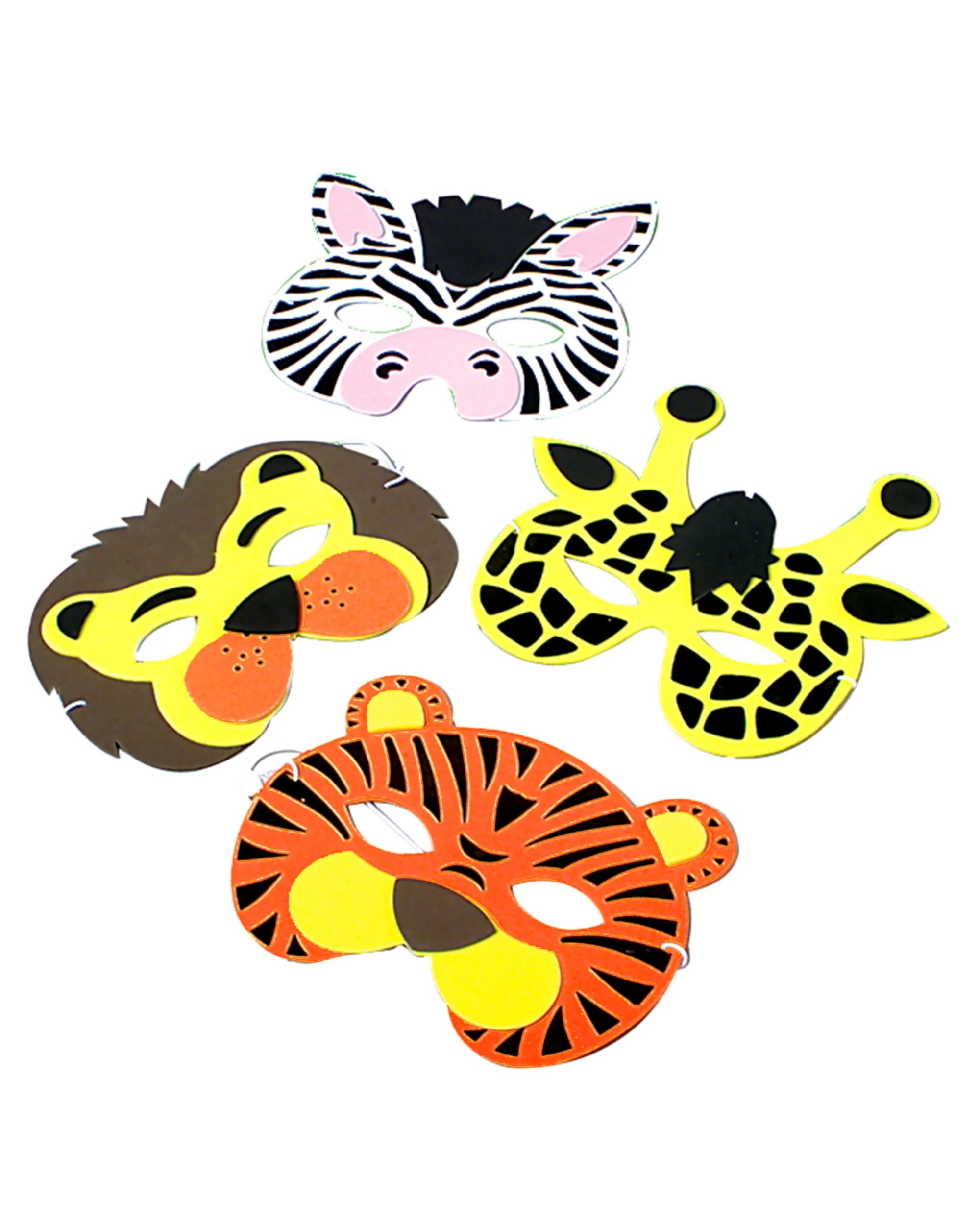 1 US Toy Wild Animal Foam Masks Pack of 12 - One Size - Multi, 1 of 1