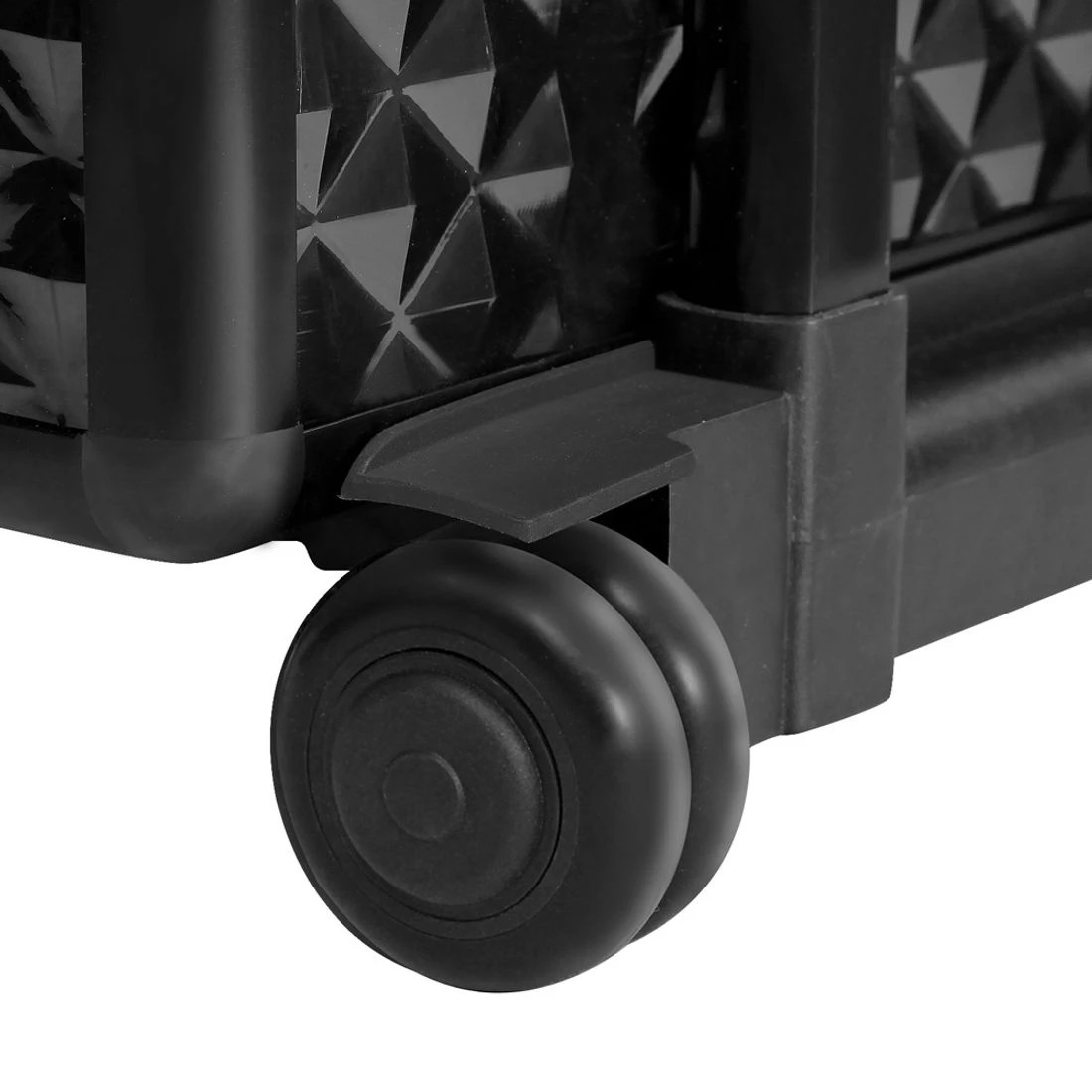 7 Embellir Makeup Case Beauty Trolley Cosmetic Organiser Box Travel Wheels Diamond - Black, 7 of 8