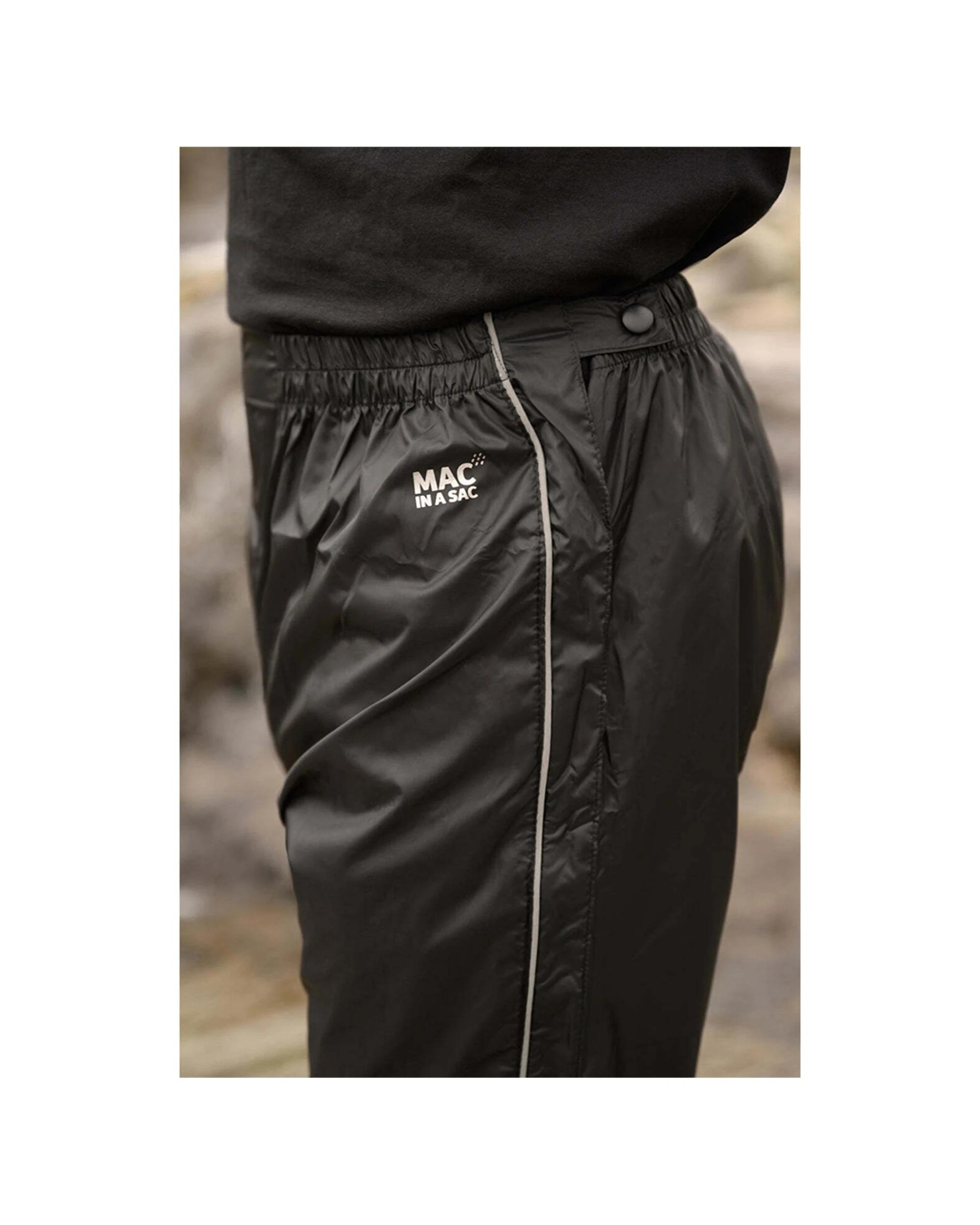 4 Mac In A Sac Unisex Adults Full Zip Waterproof Overtrousers BLACK, 4 of 6